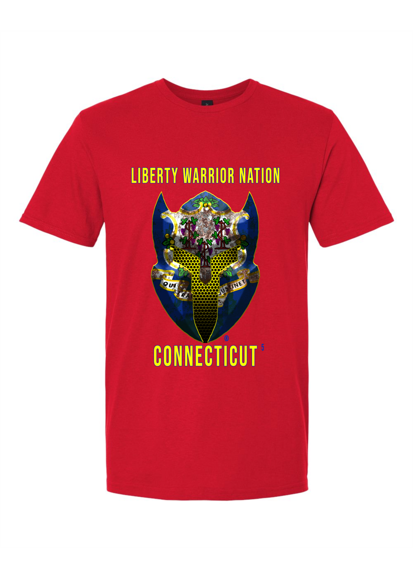 LWN Liberty Warrior Nation Connecticut Shirt with Text