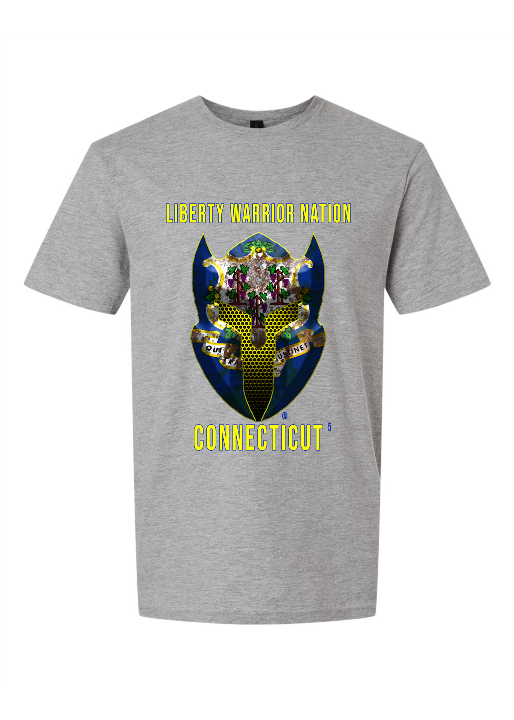 LWN Liberty Warrior Nation Connecticut Shirt with Text