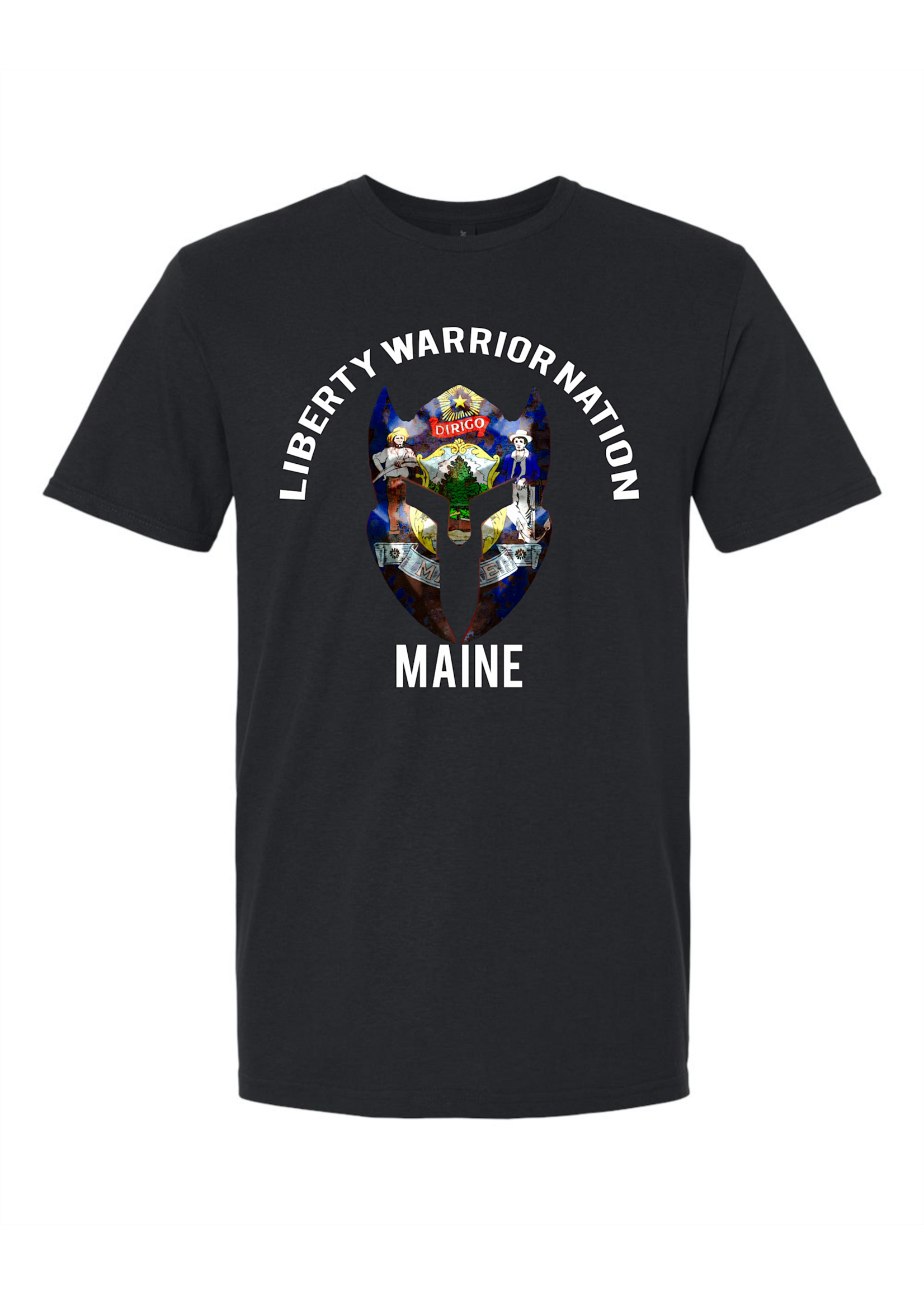 LWN Liberty Warrior Nation Maine v2 with Text Shirt