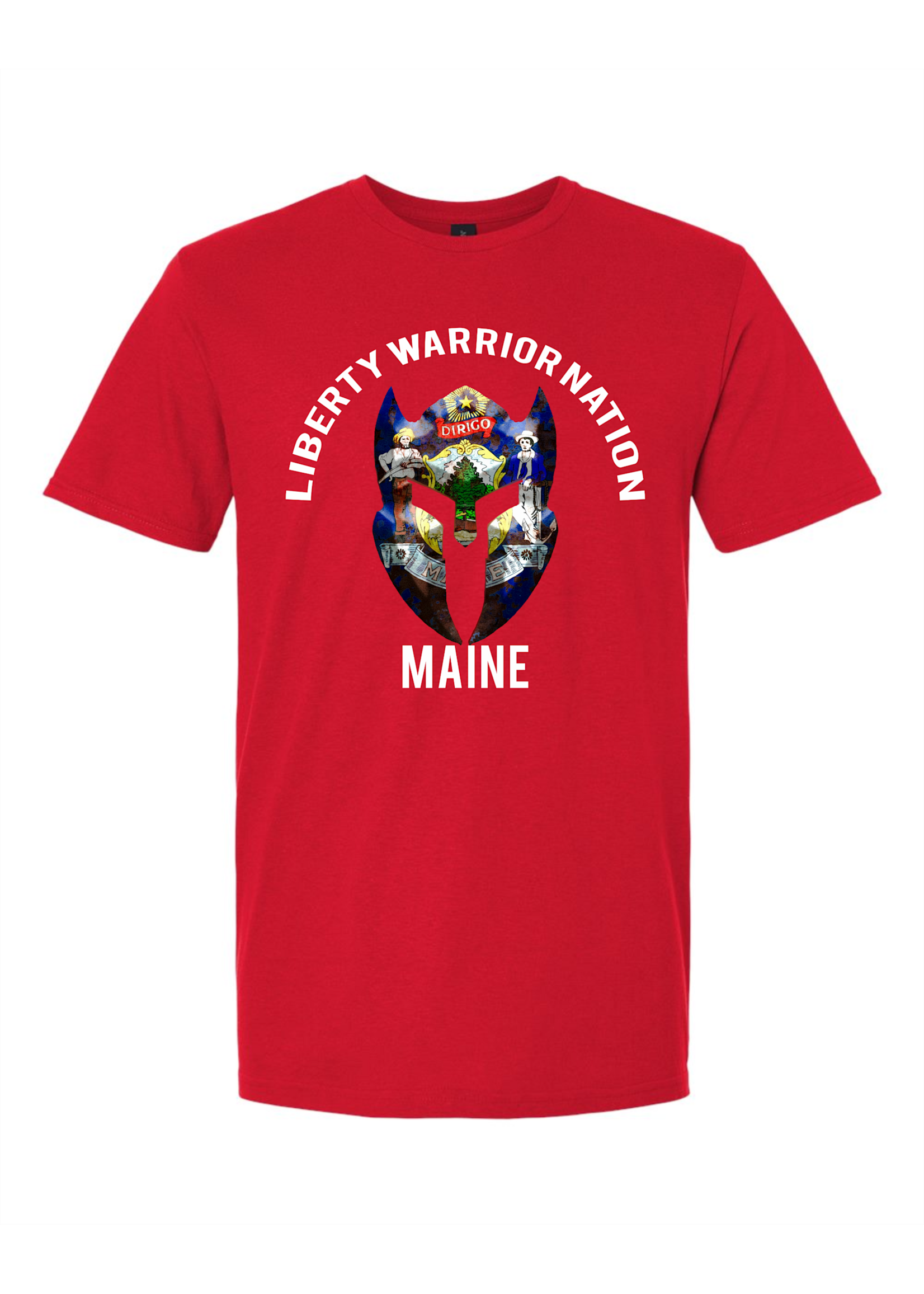LWN Liberty Warrior Nation Maine v2 with Text Shirt