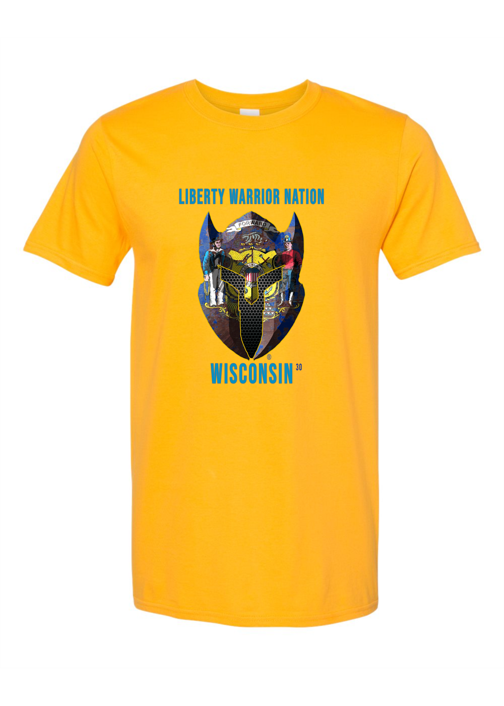 LWN Liberty Warrior Nation Wisconsin with Text Shirt