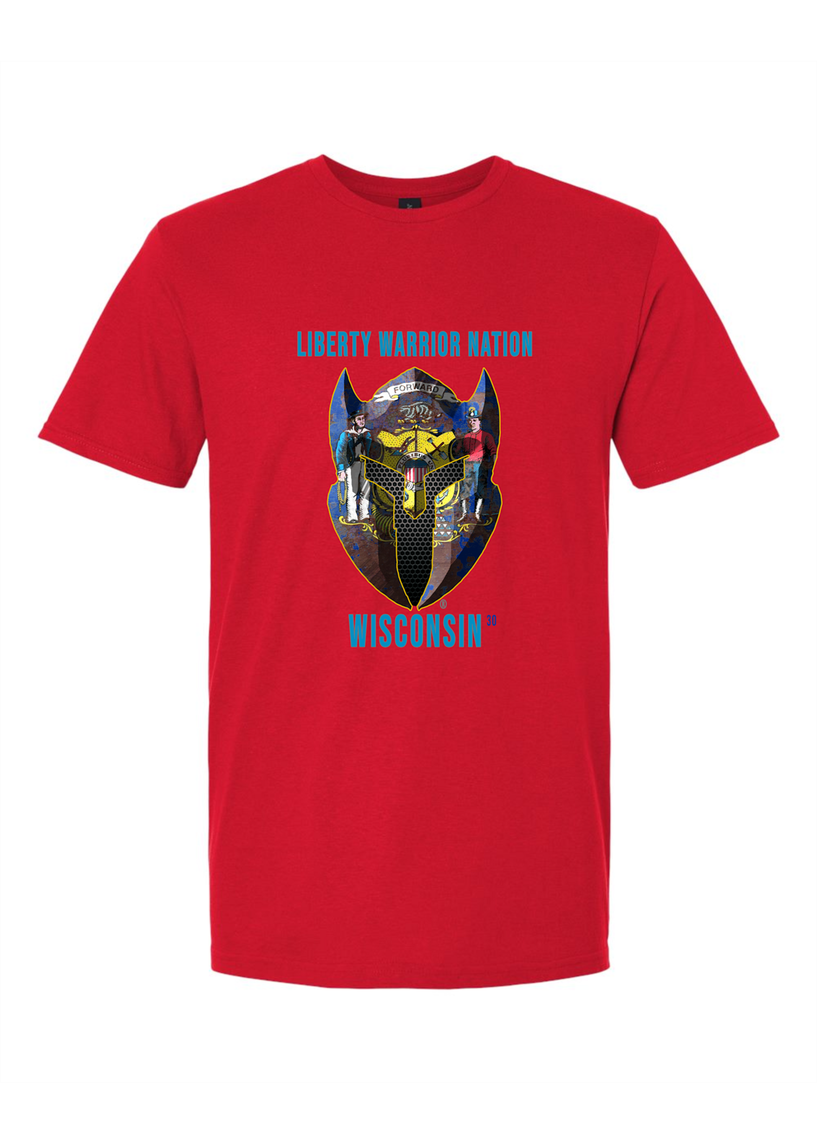 LWN Liberty Warrior Nation Wisconsin with Text Shirt