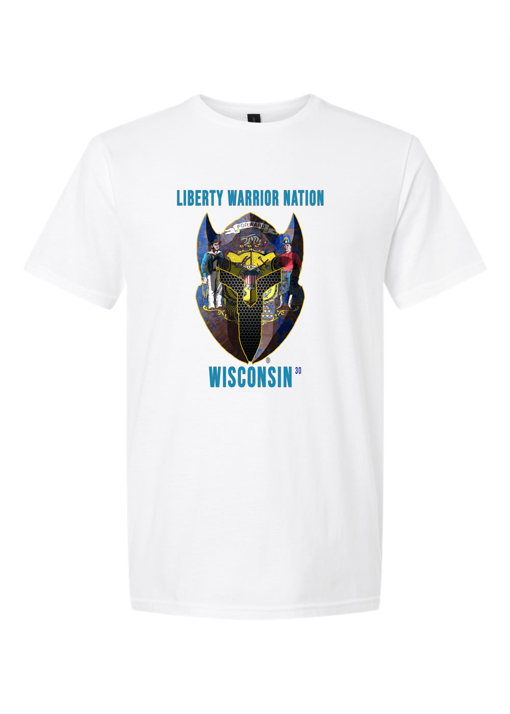 LWN Liberty Warrior Nation Wisconsin with Text Shirt