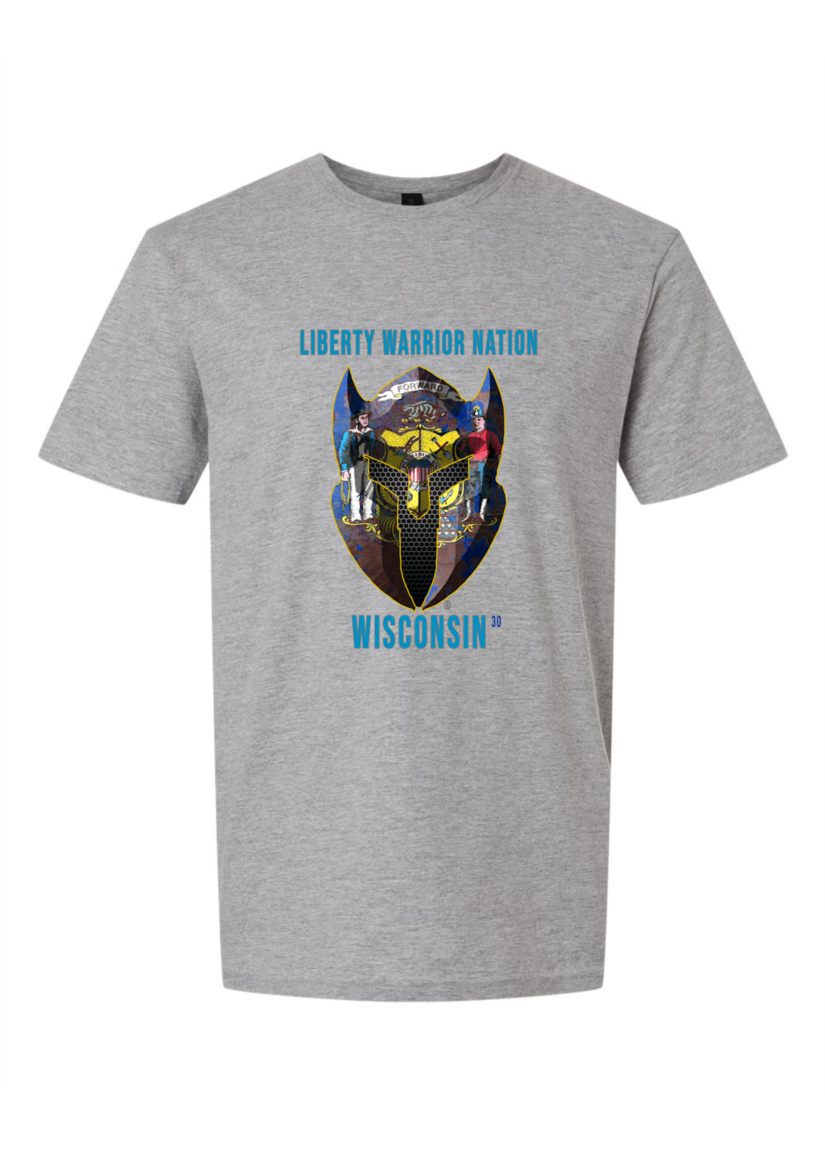 LWN Liberty Warrior Nation Wisconsin with Text Shirt