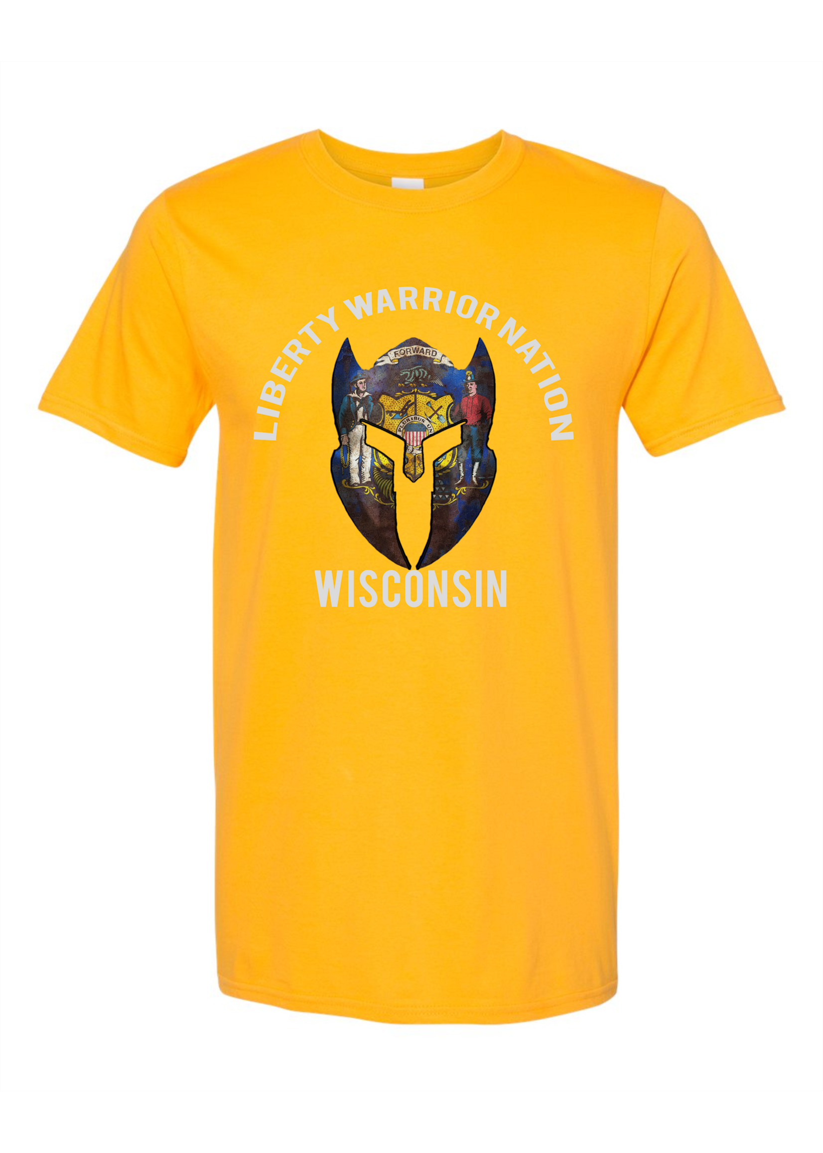 LWN Liberty Warrior Nation Wisconsin v2 with Text Shirt
