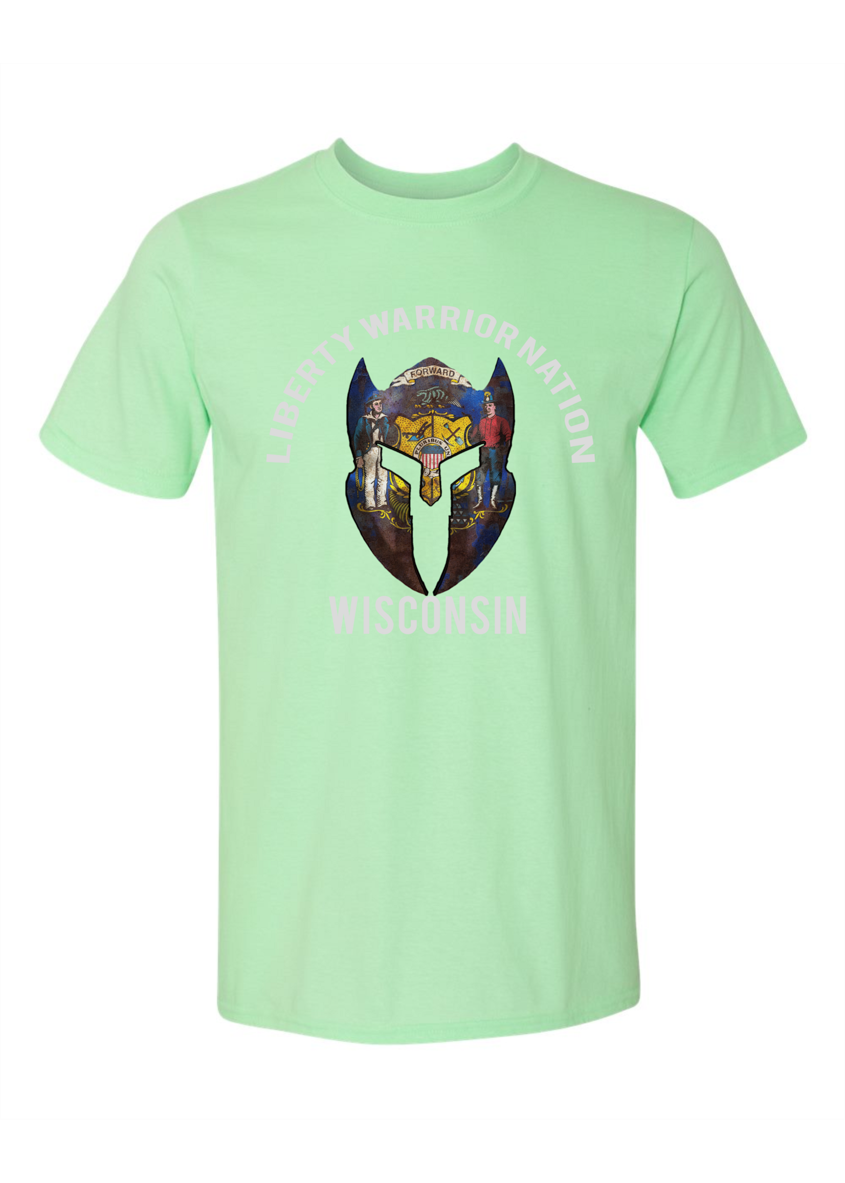LWN Liberty Warrior Nation Wisconsin v2 with Text Shirt