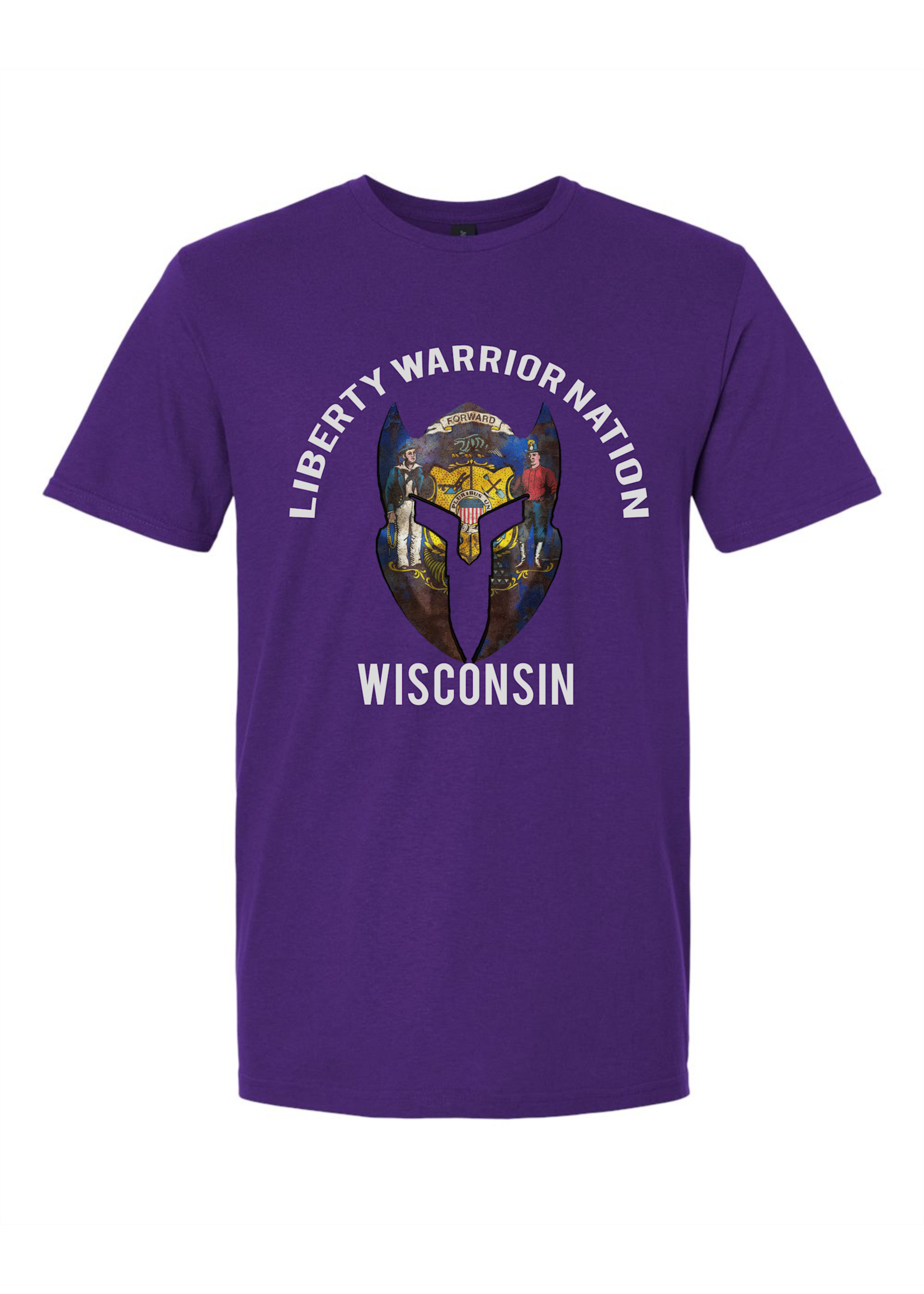 LWN Liberty Warrior Nation Wisconsin v2 with Text Shirt
