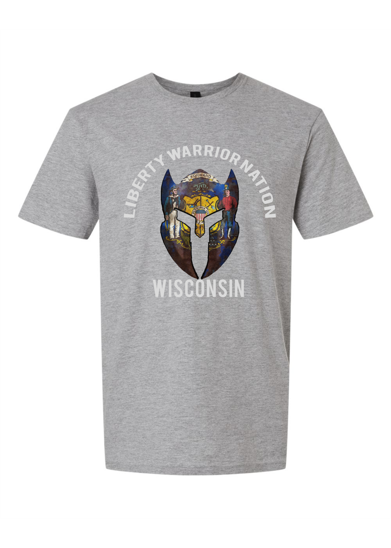 LWN Liberty Warrior Nation Wisconsin v2 with Text Shirt