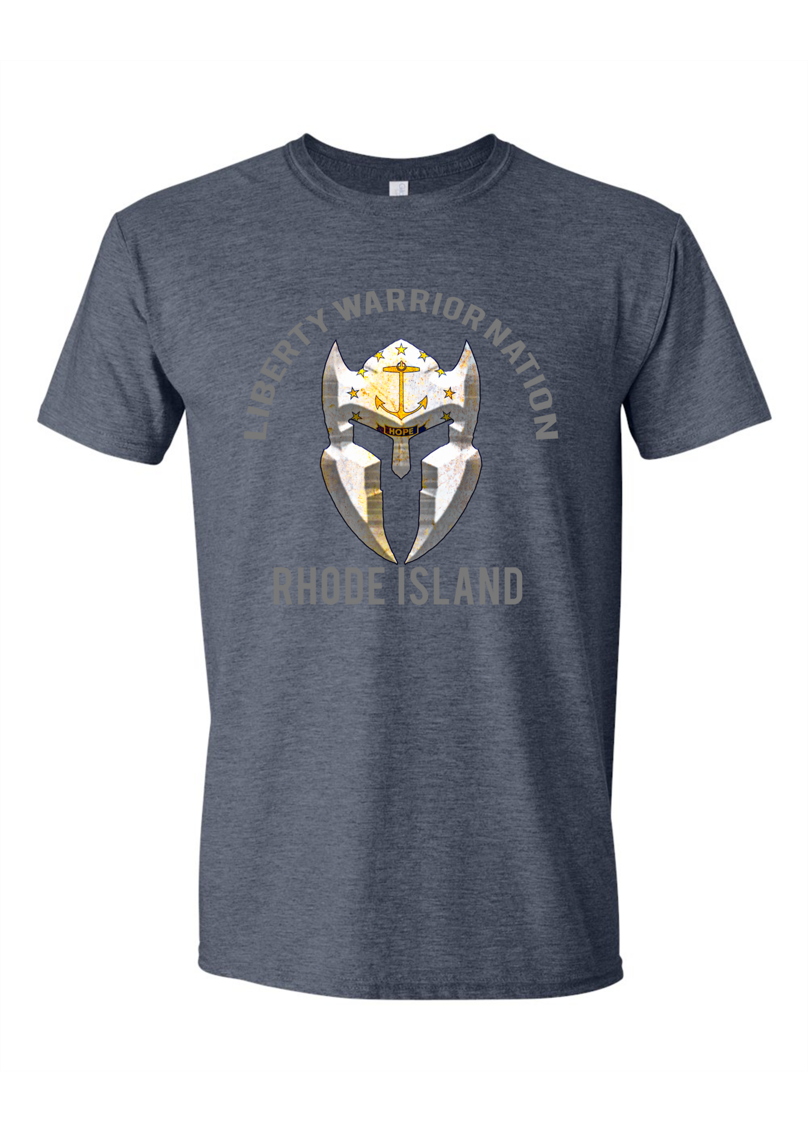 LWN Liberty Warrior Nation Rhode Island v2 with Text Shirt