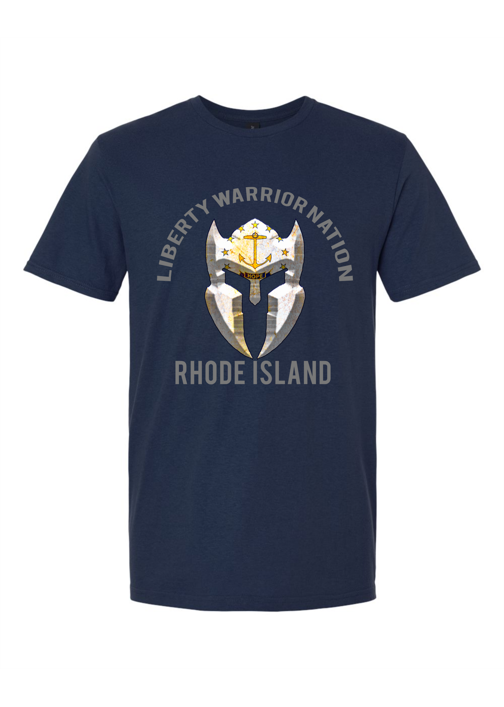 LWN Liberty Warrior Nation Rhode Island v2 with Text Shirt