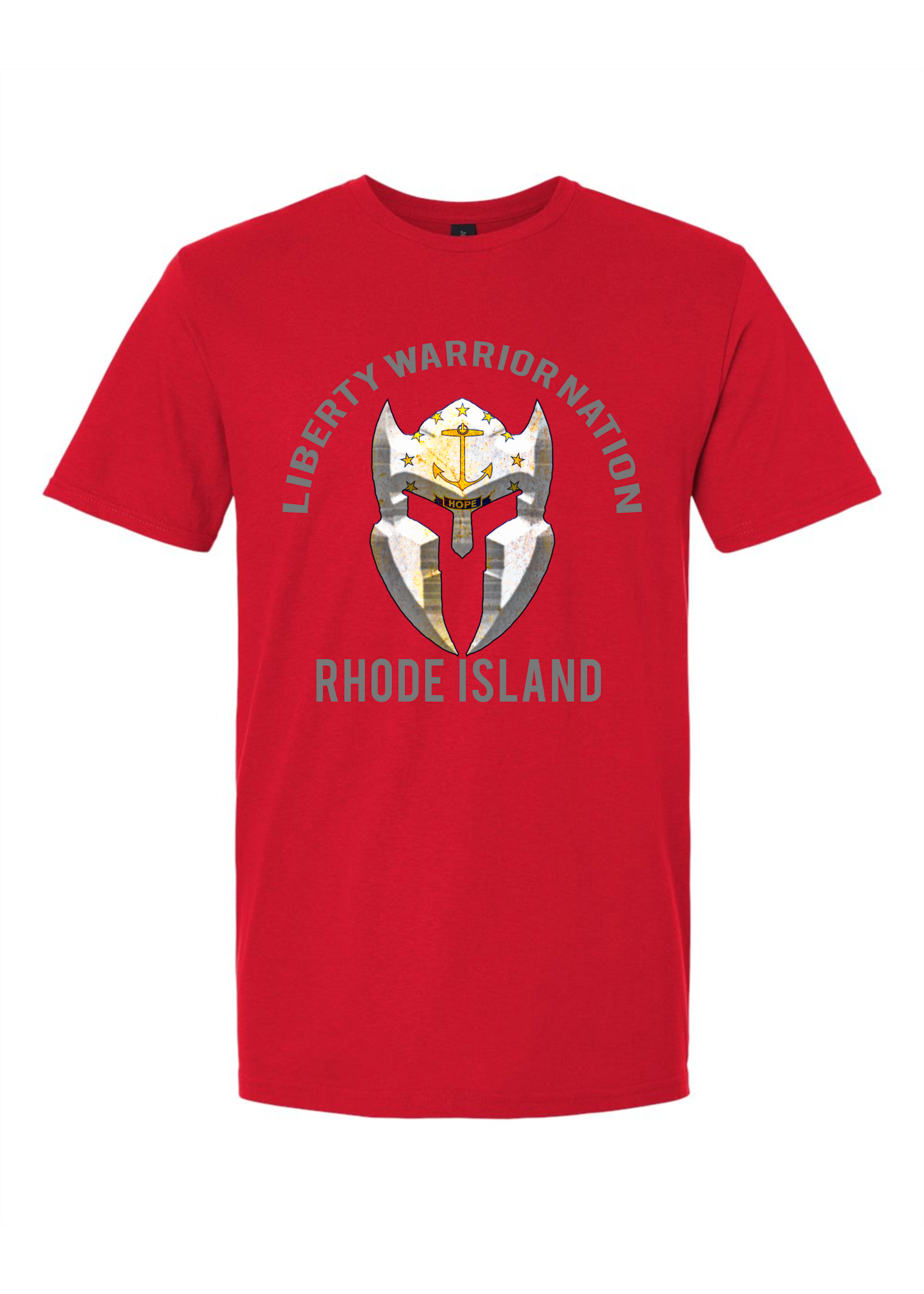 LWN Liberty Warrior Nation Rhode Island v2 with Text Shirt