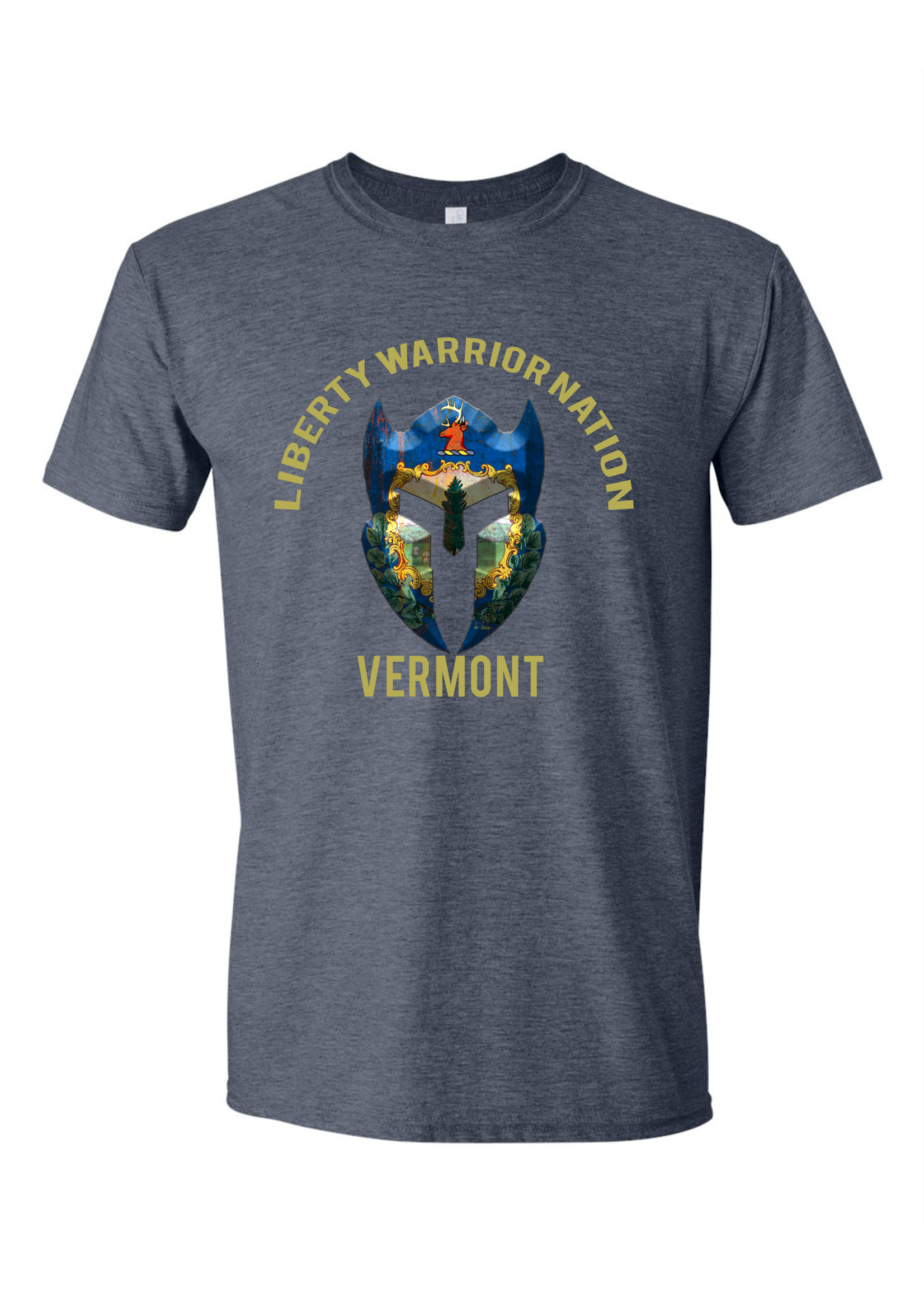 LWN Liberty Warrior Nation Vermont v2 with Text Shirt