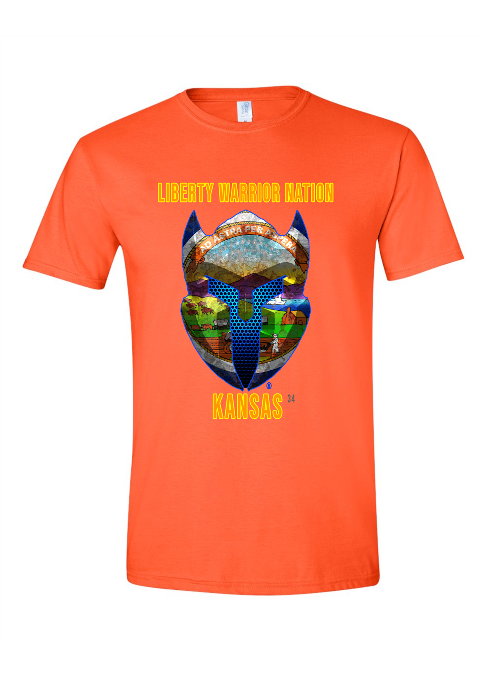 LWN Liberty Warrior Nation Kansas with Text Shirt