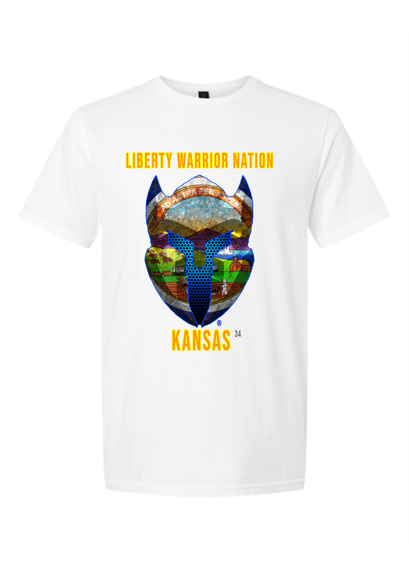 LWN Liberty Warrior Nation Kansas with Text Shirt