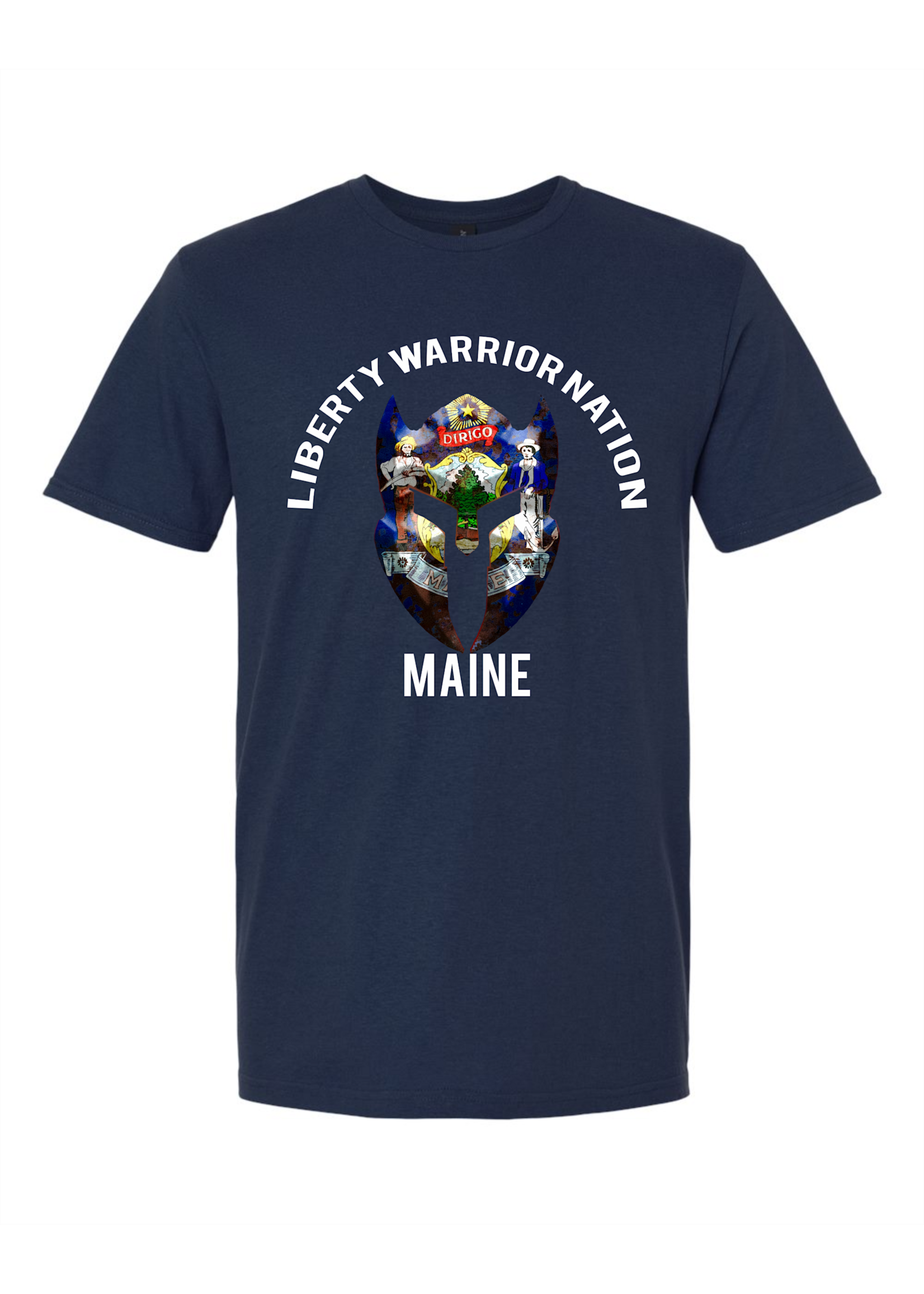 LWN Liberty Warrior Nation Maine v2 with Text Shirt