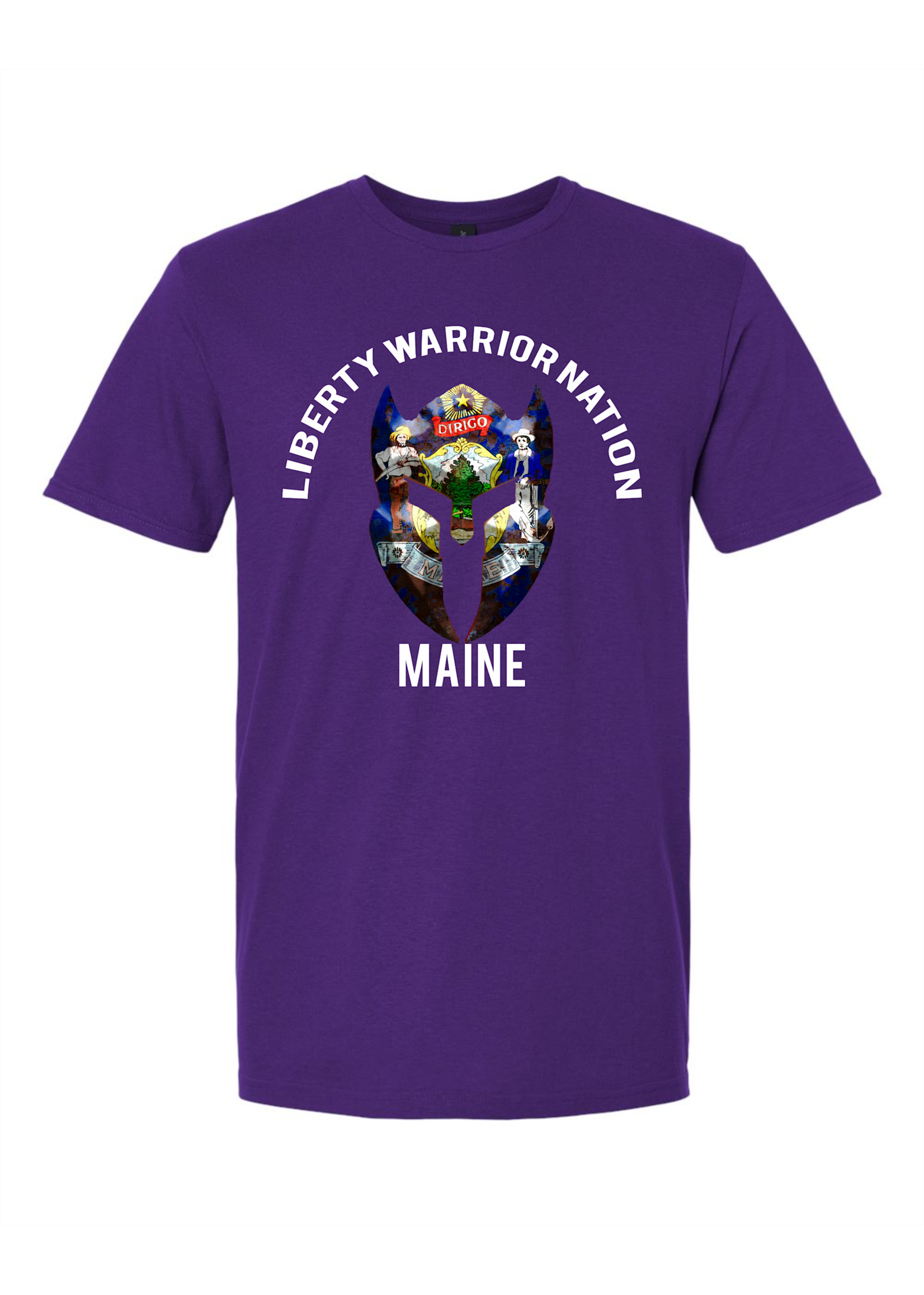LWN Liberty Warrior Nation Maine v2 with Text Shirt