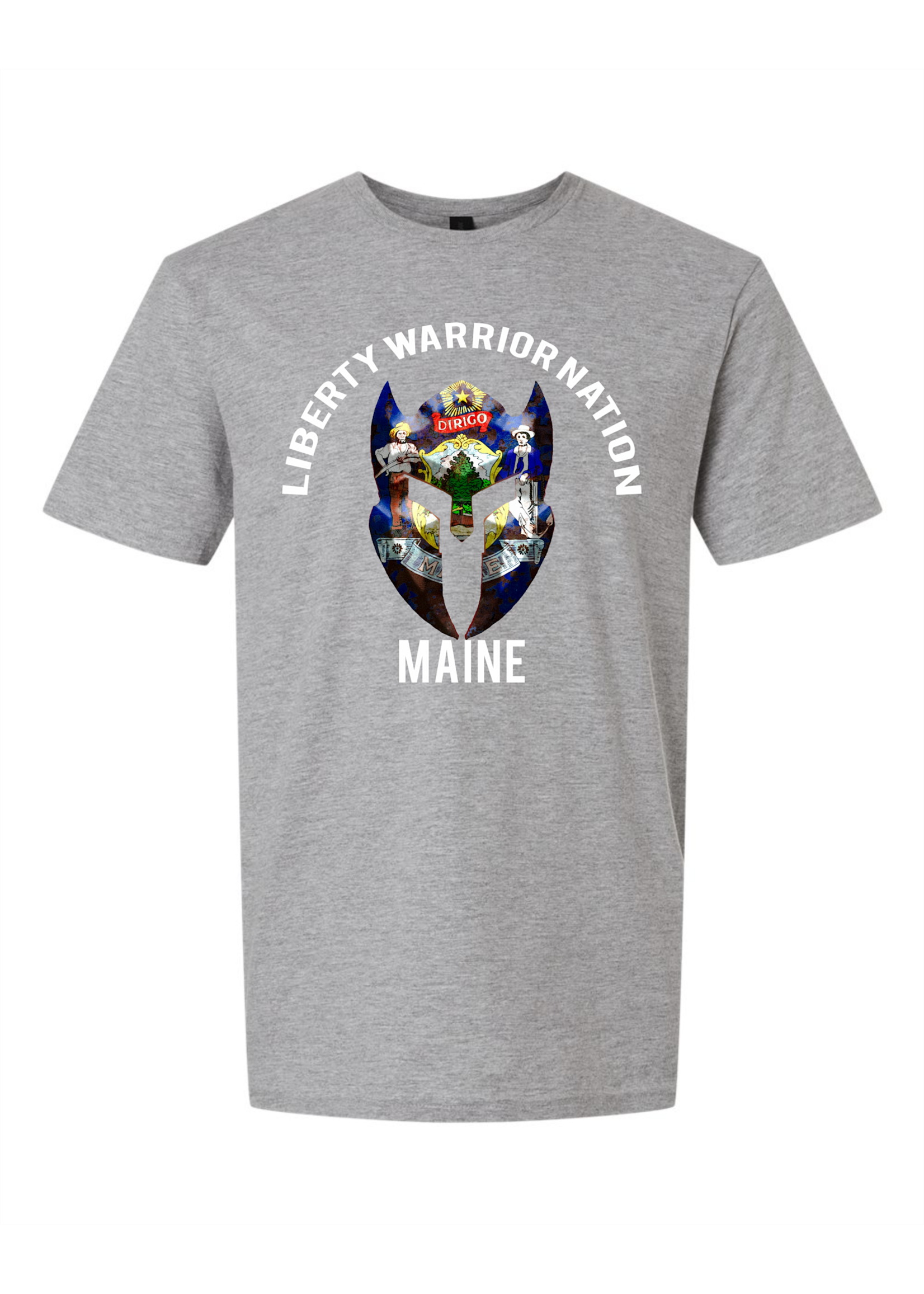 LWN Liberty Warrior Nation Maine v2 with Text Shirt