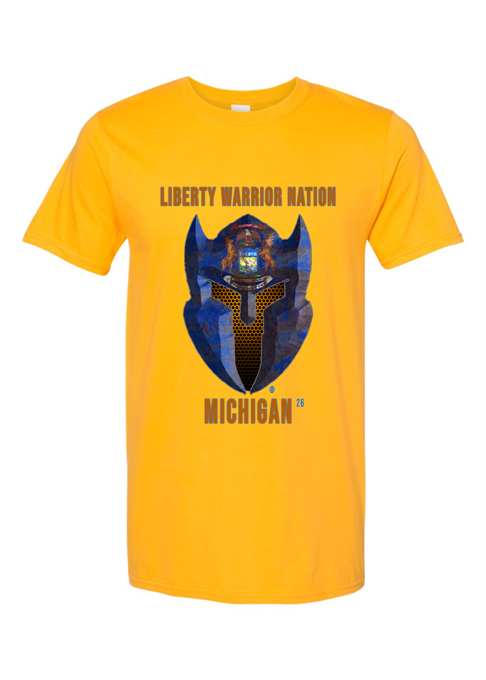 LWN Liberty Warrior Nation Michigan with Text Shirt