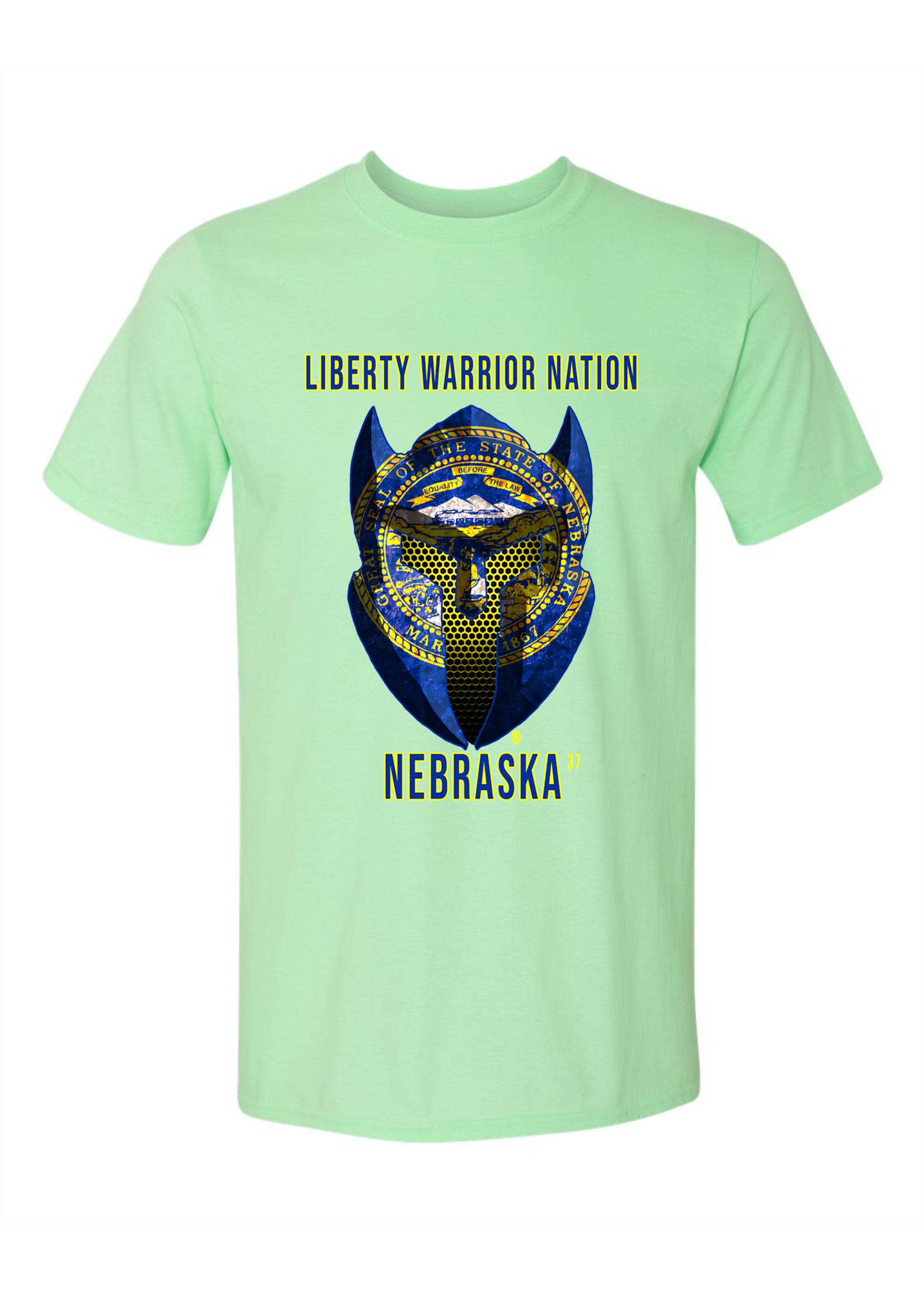 LWN Liberty Warrior Nation Nebraska with Text Shirt