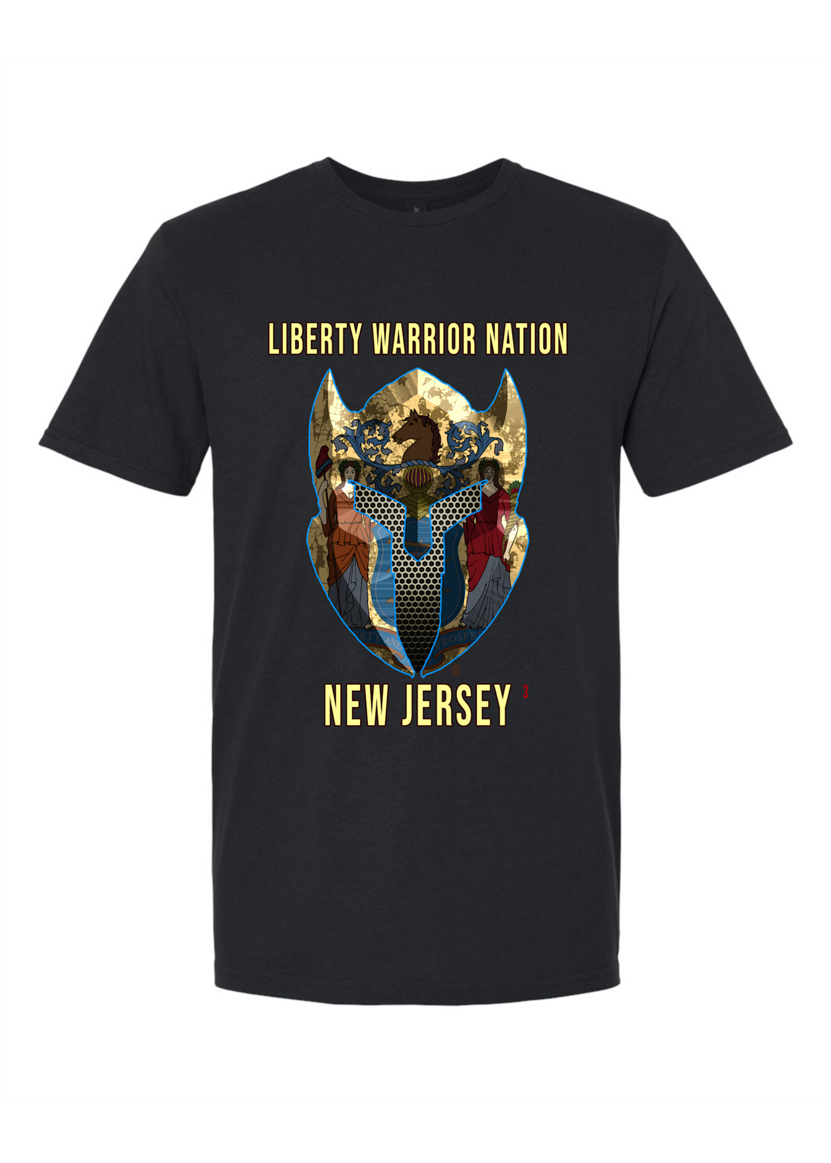 LWN Liberty Warrior Nation New Jersy with Text Shirt