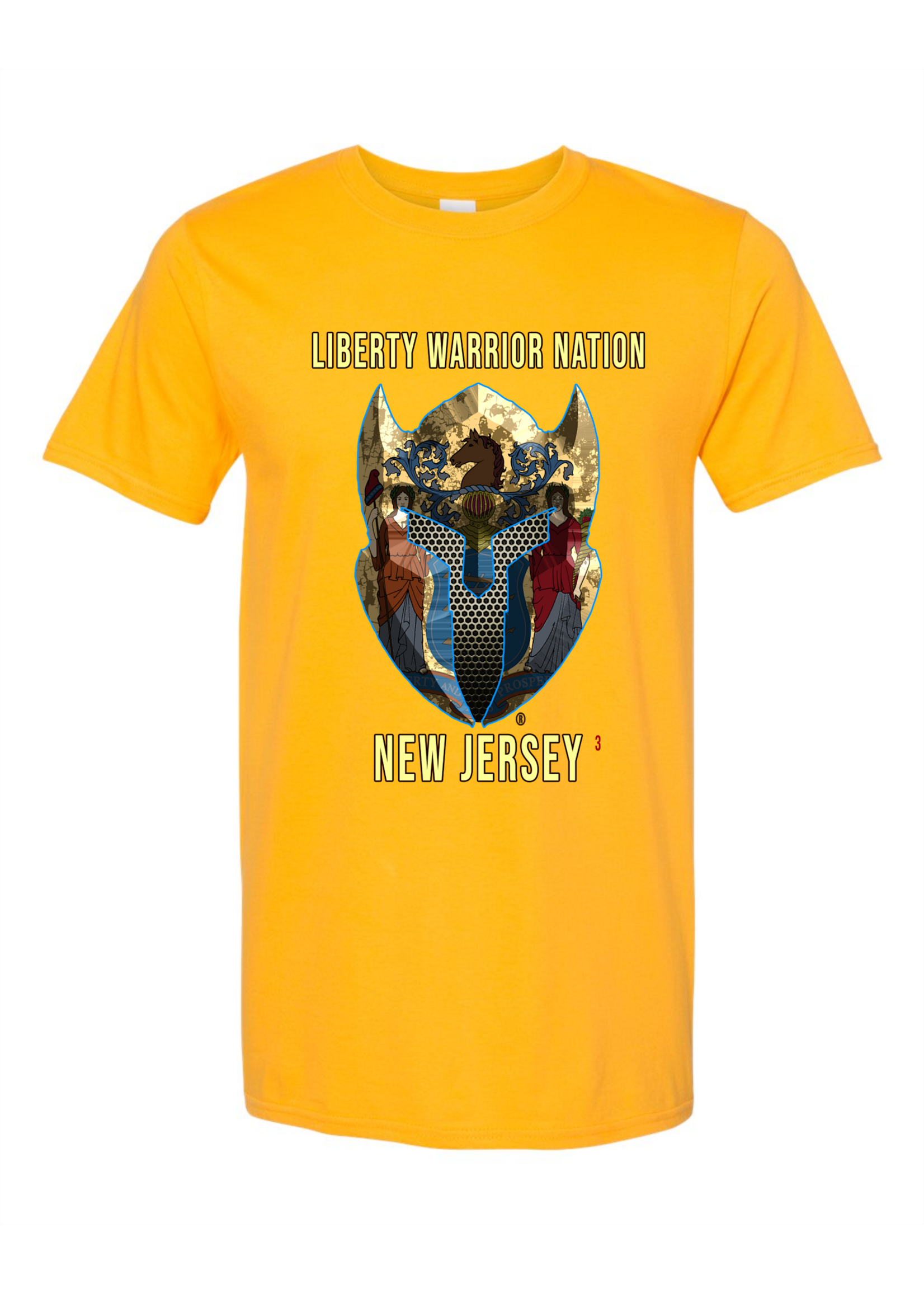 LWN Liberty Warrior Nation New Jersy with Text Shirt