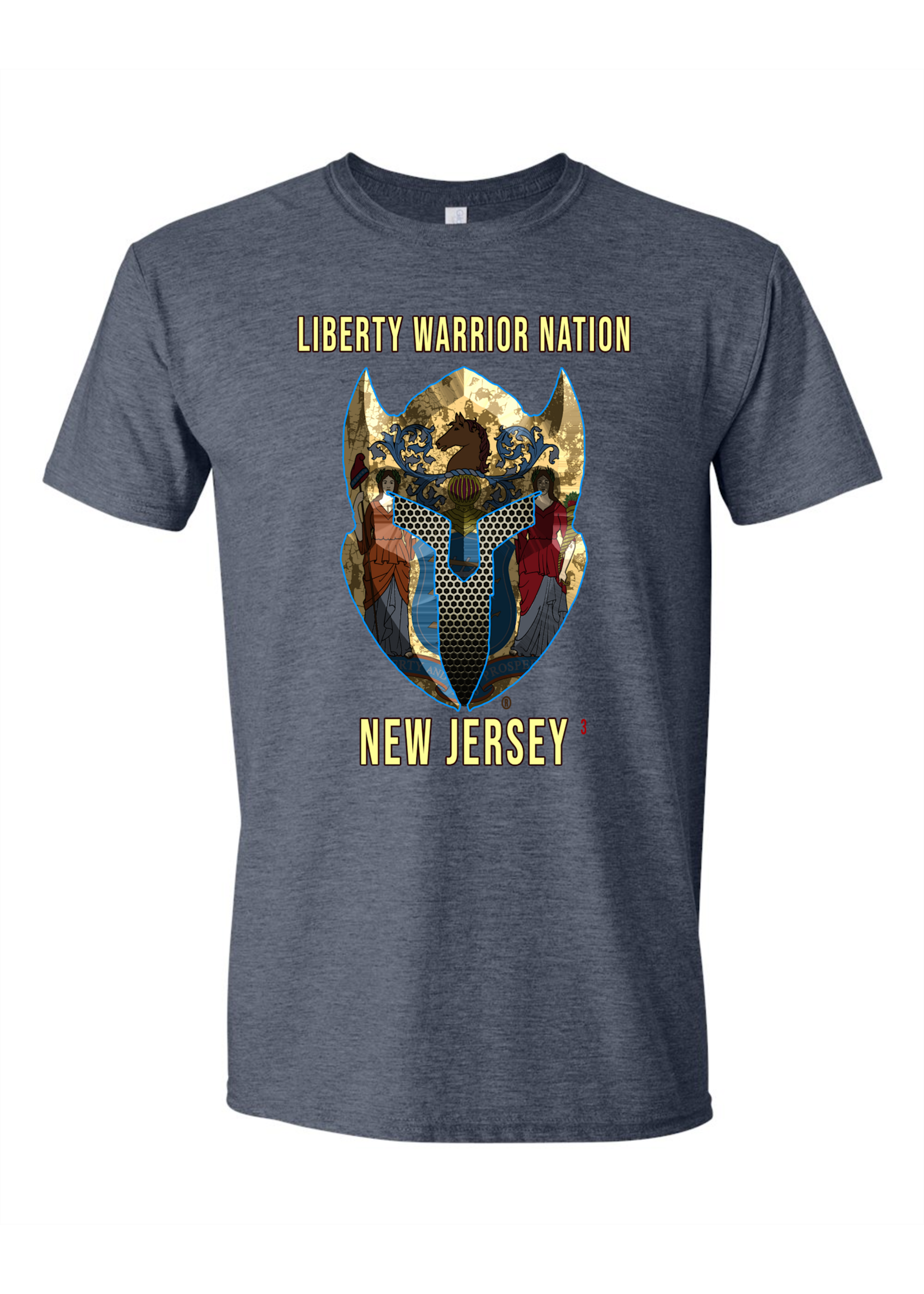 LWN Liberty Warrior Nation New Jersy with Text Shirt