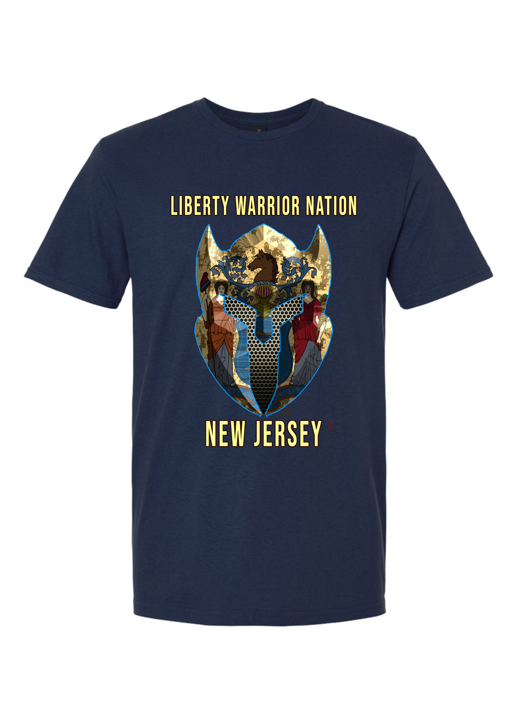 LWN Liberty Warrior Nation New Jersy with Text Shirt