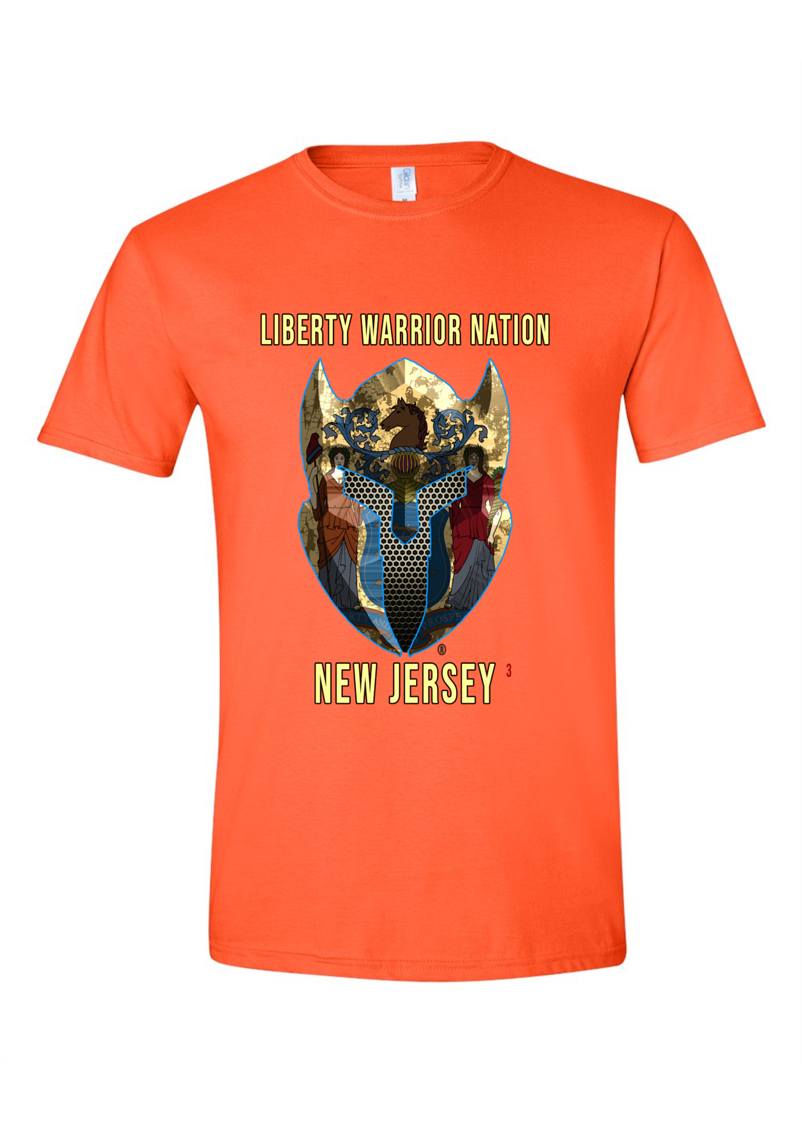 LWN Liberty Warrior Nation New Jersy with Text Shirt