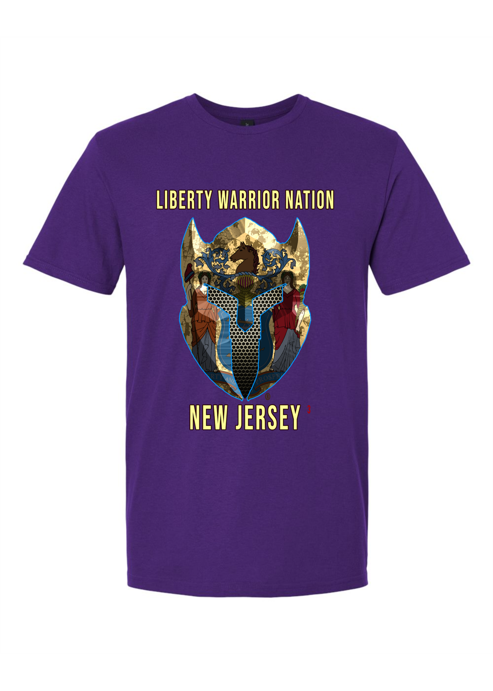 LWN Liberty Warrior Nation New Jersy with Text Shirt