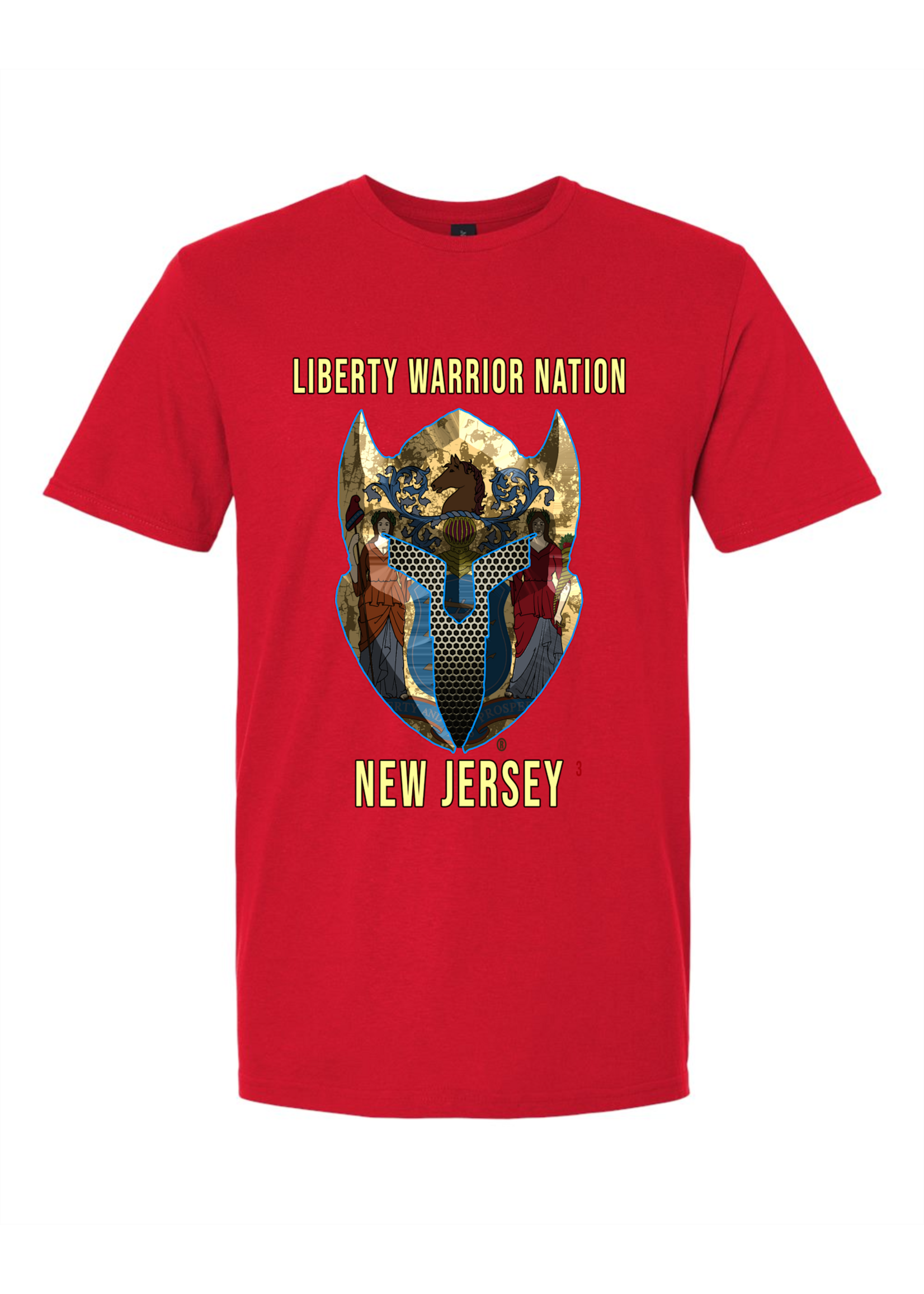 LWN Liberty Warrior Nation New Jersy with Text Shirt