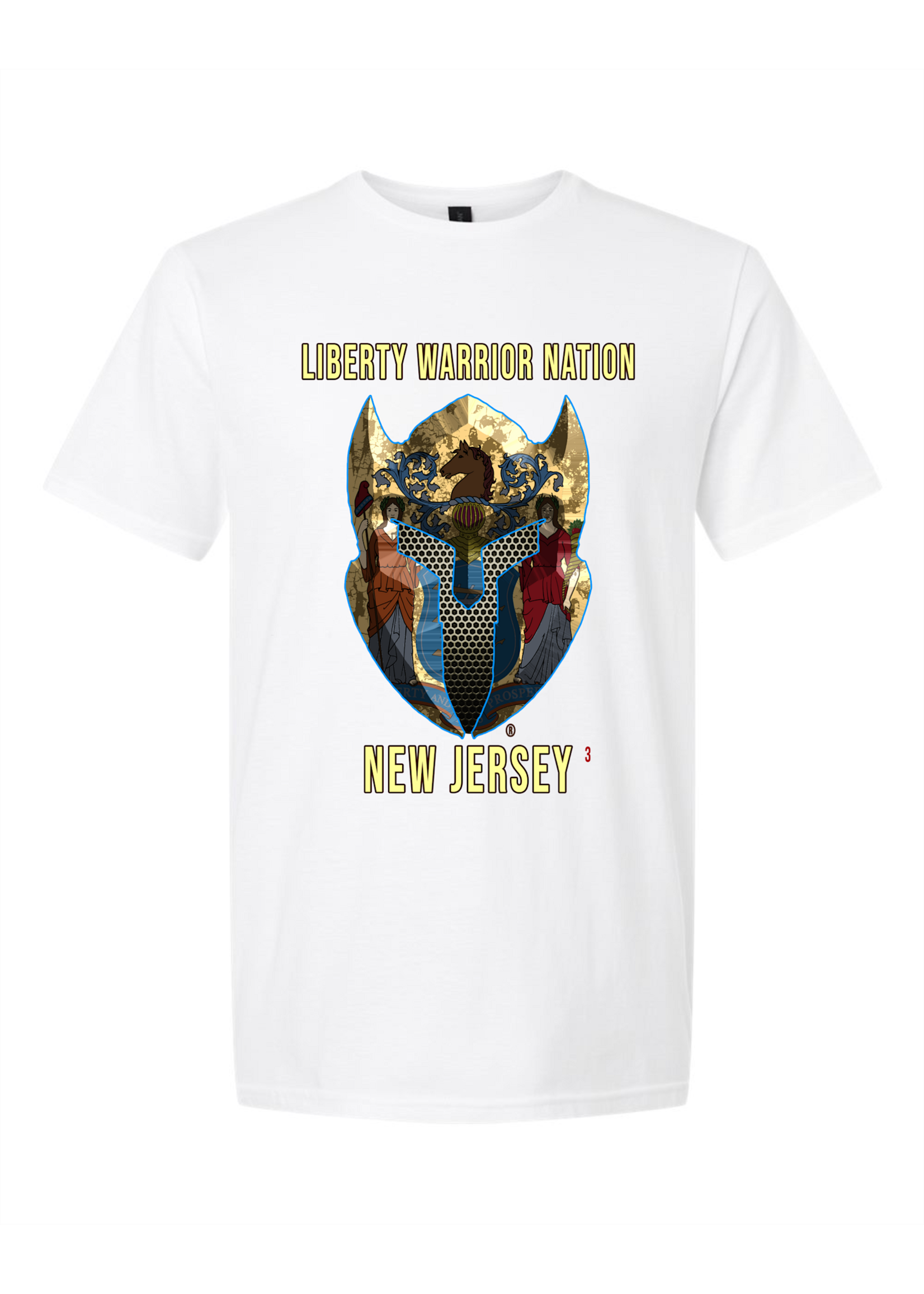 LWN Liberty Warrior Nation New Jersy with Text Shirt