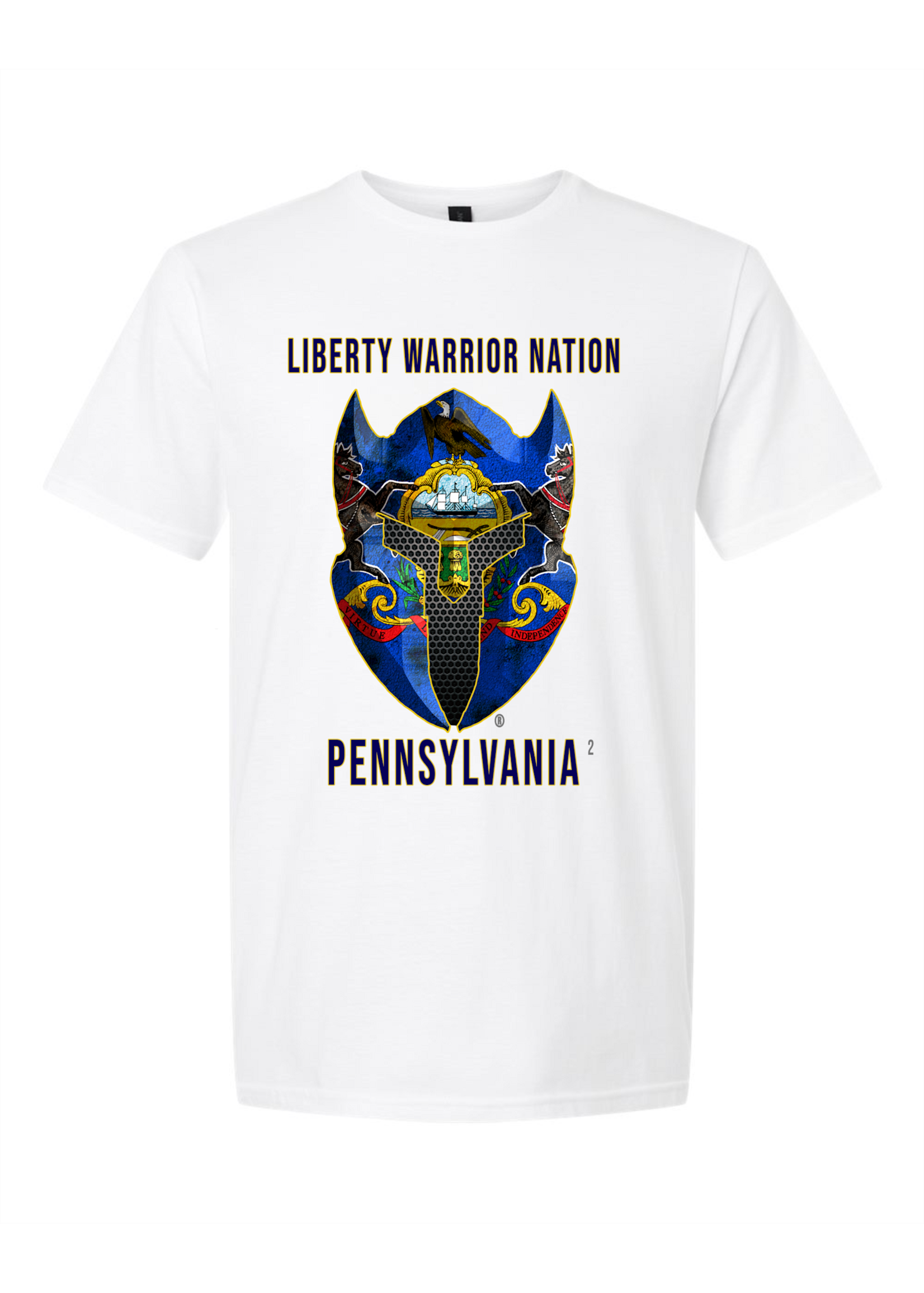 LWN Liberty Warrior Nation Pennsylvania with Text Shirt