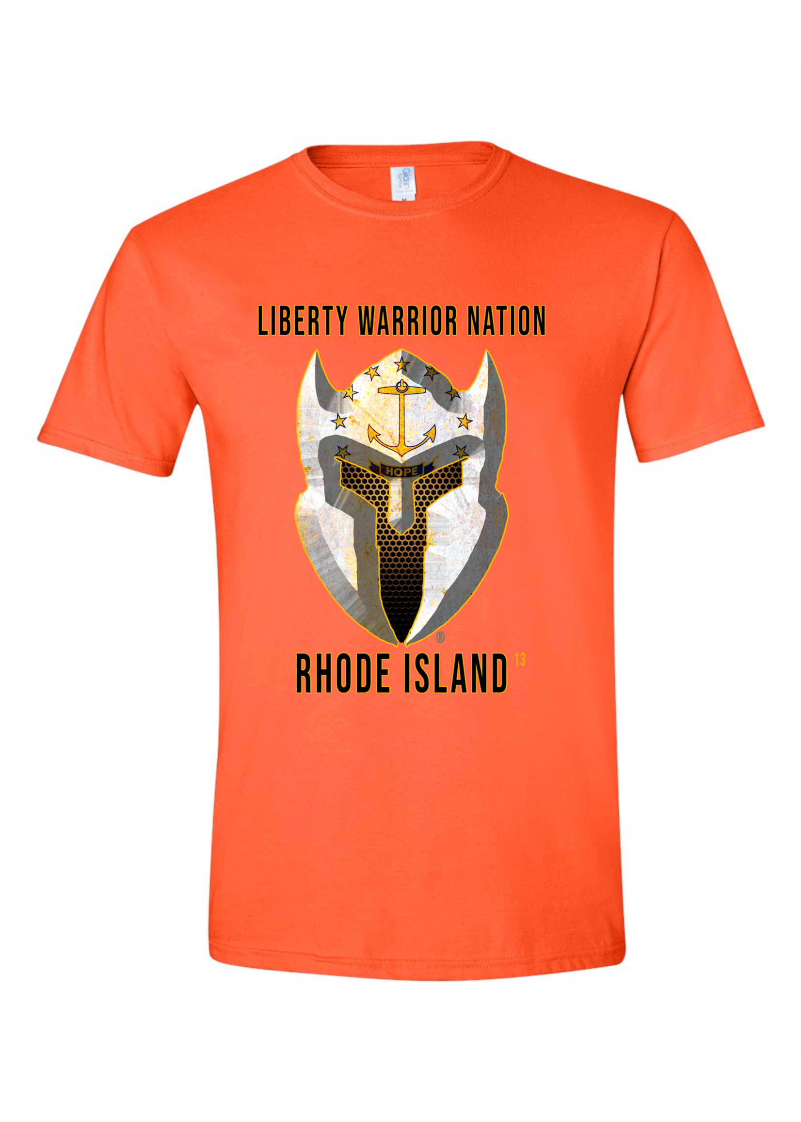 LWN Liberty Warrior Nation Rhode Island with Text Shirt