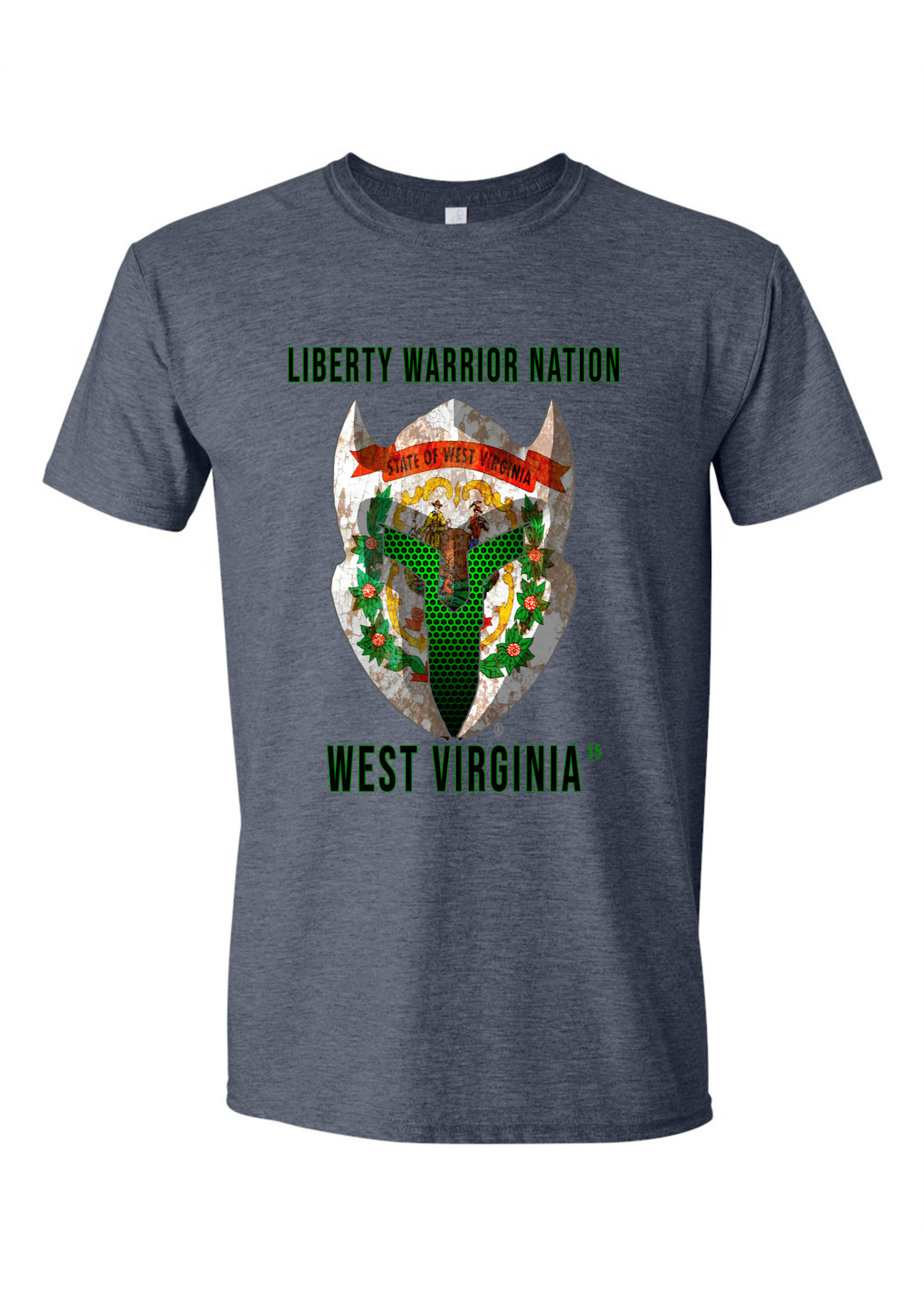 LWN Liberty Warrior Nation West Virginia with Text Shirt
