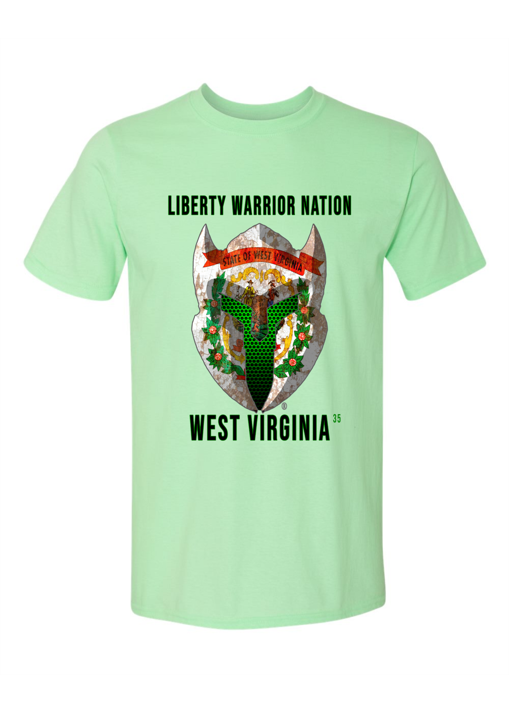 LWN Liberty Warrior Nation West Virginia with Text Shirt