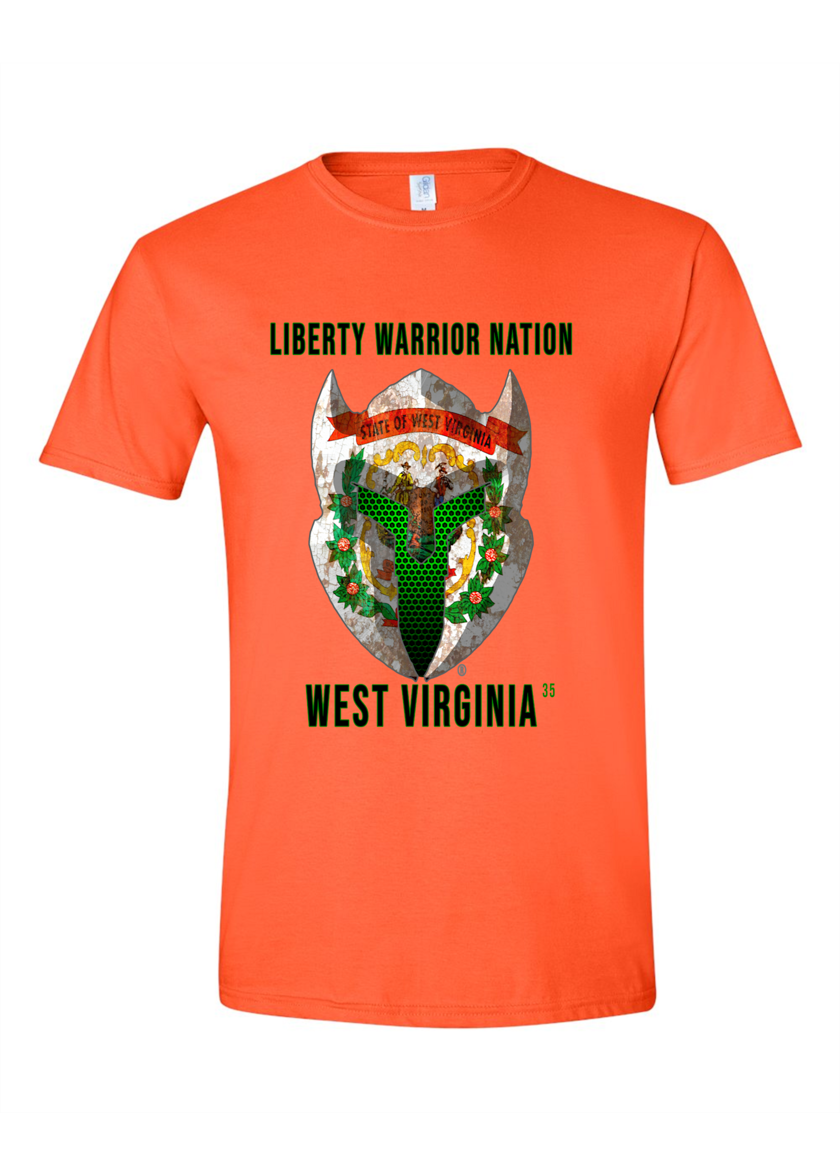 LWN Liberty Warrior Nation West Virginia with Text Shirt