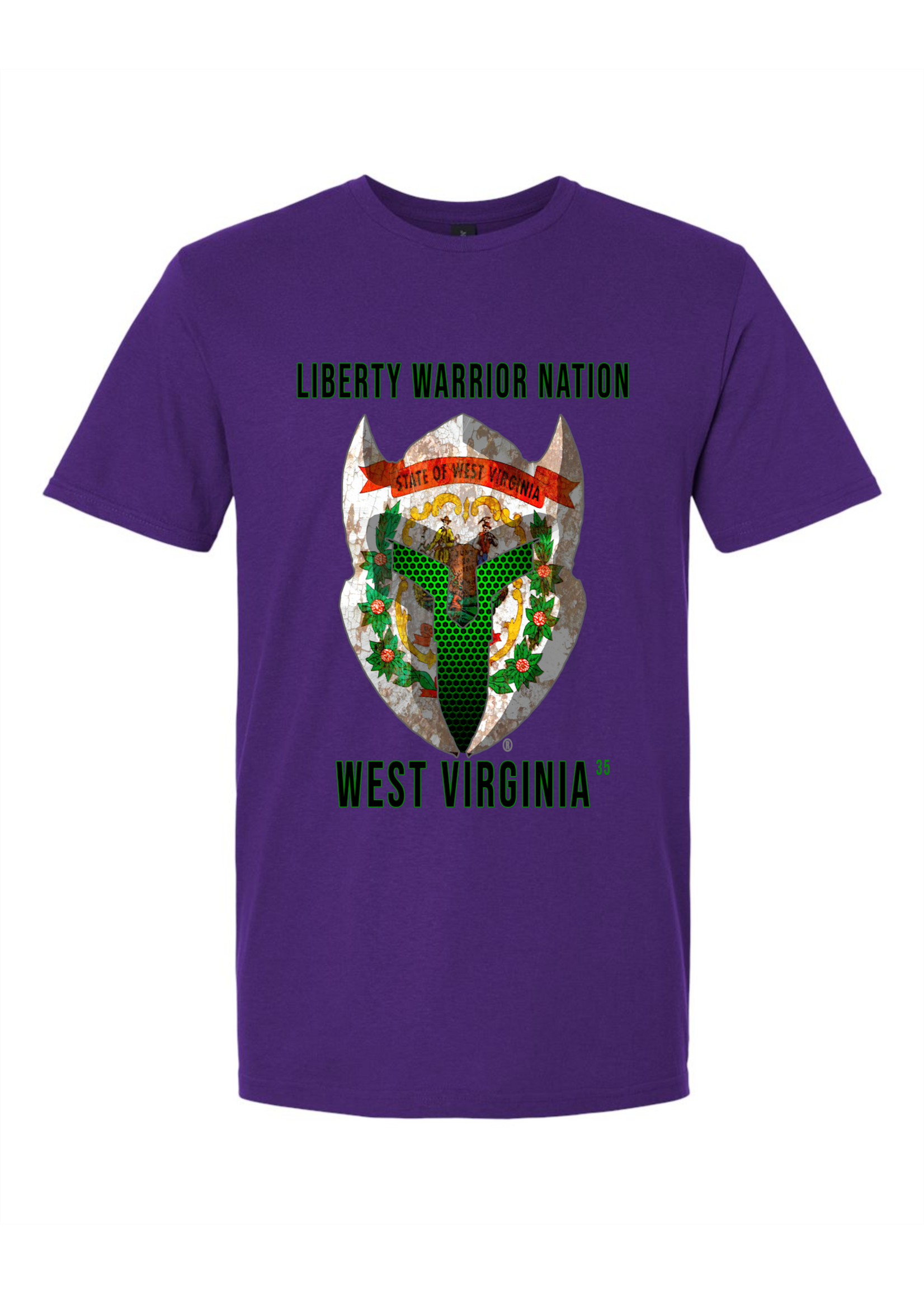 LWN Liberty Warrior Nation West Virginia with Text Shirt