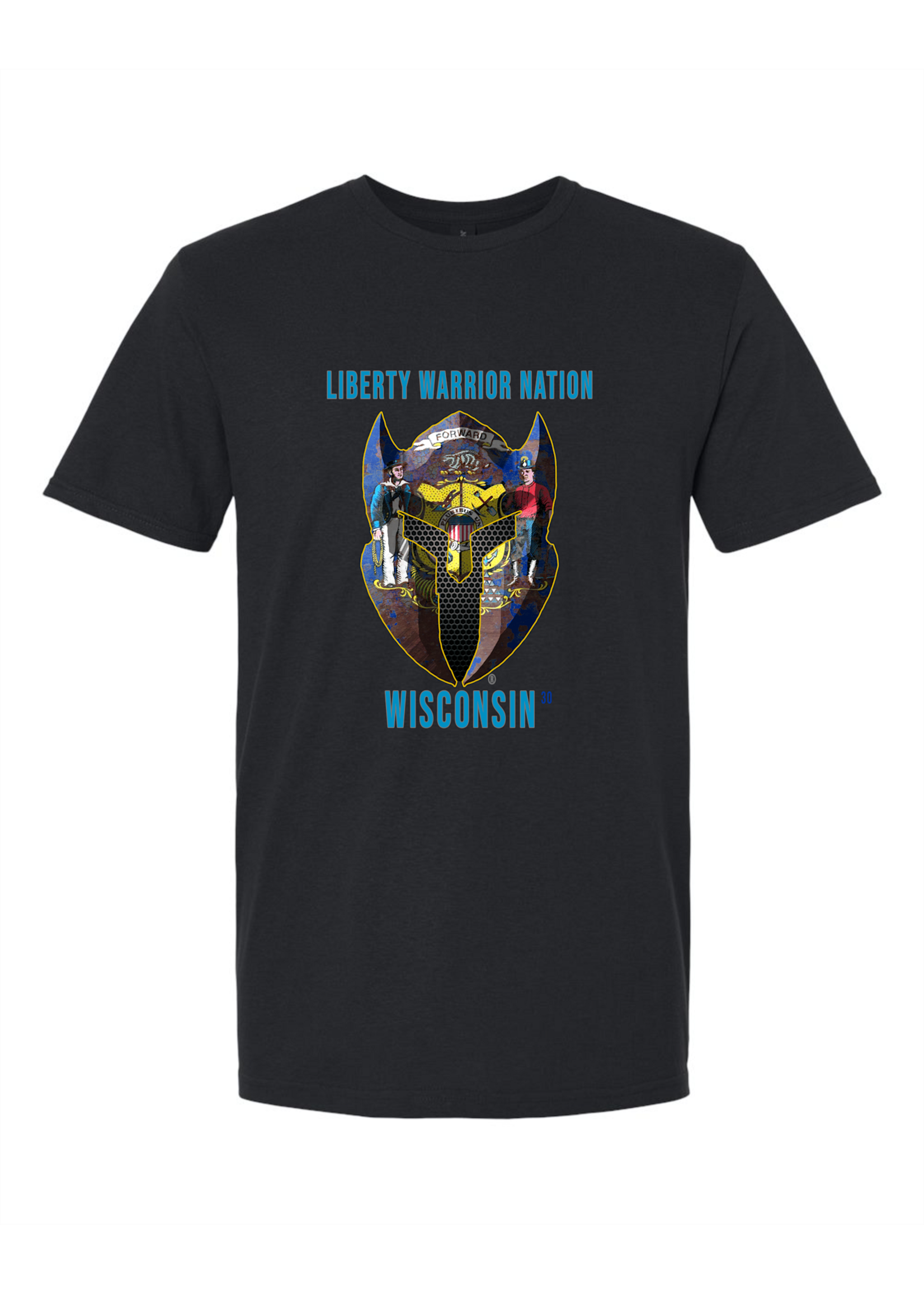 LWN Liberty Warrior Nation Wisconsin with Text Shirt