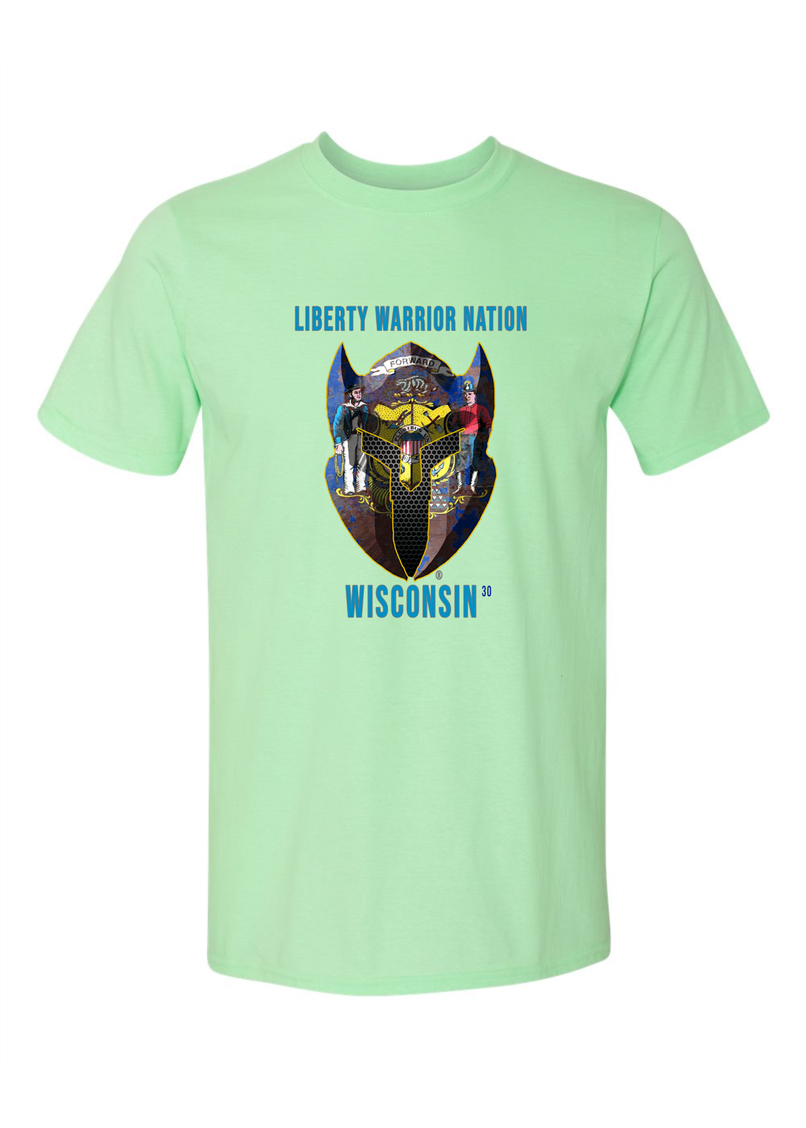 LWN Liberty Warrior Nation Wisconsin with Text Shirt