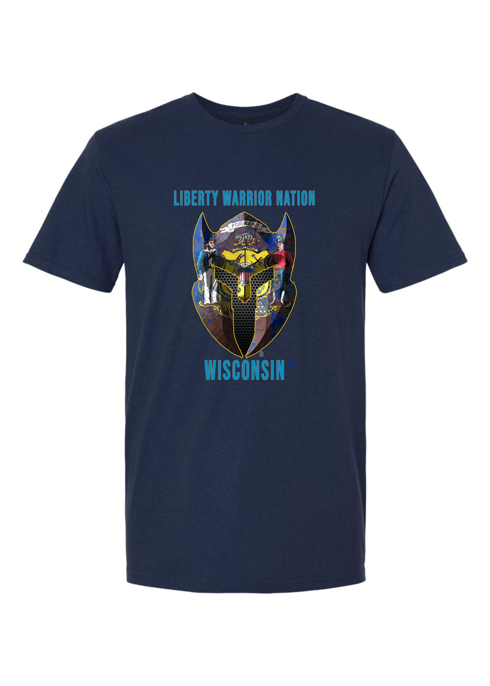 LWN Liberty Warrior Nation Wisconsin with Text Shirt