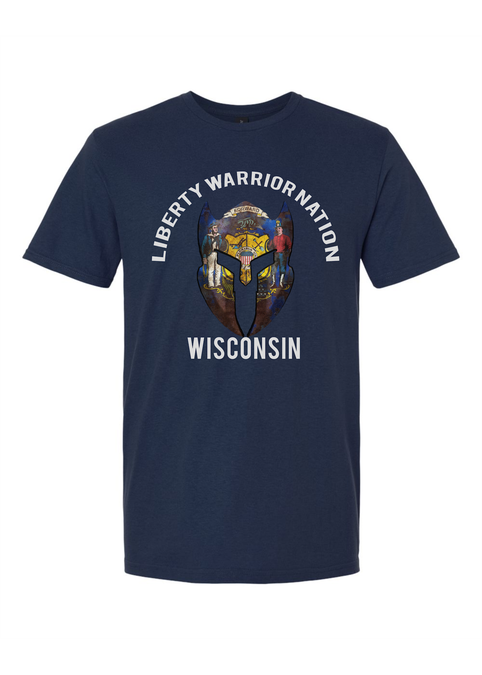 LWN Liberty Warrior Nation Wisconsin v2 with Text Shirt