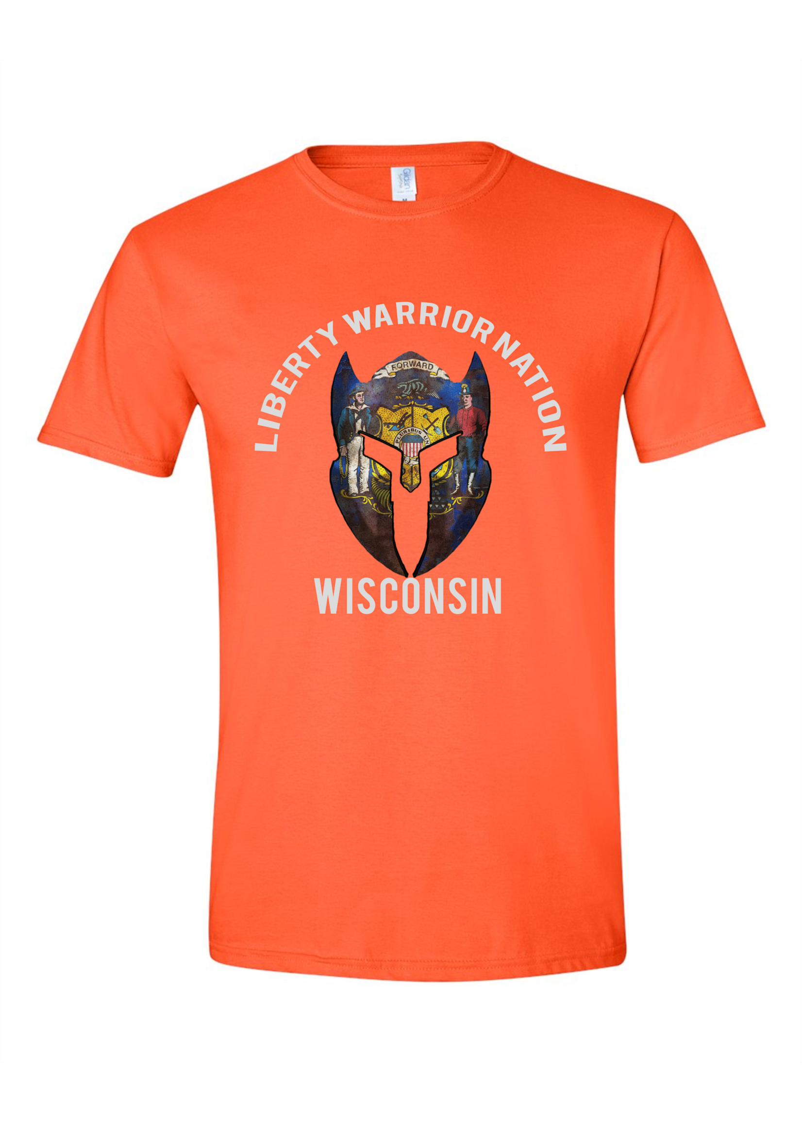LWN Liberty Warrior Nation Wisconsin v2 with Text Shirt
