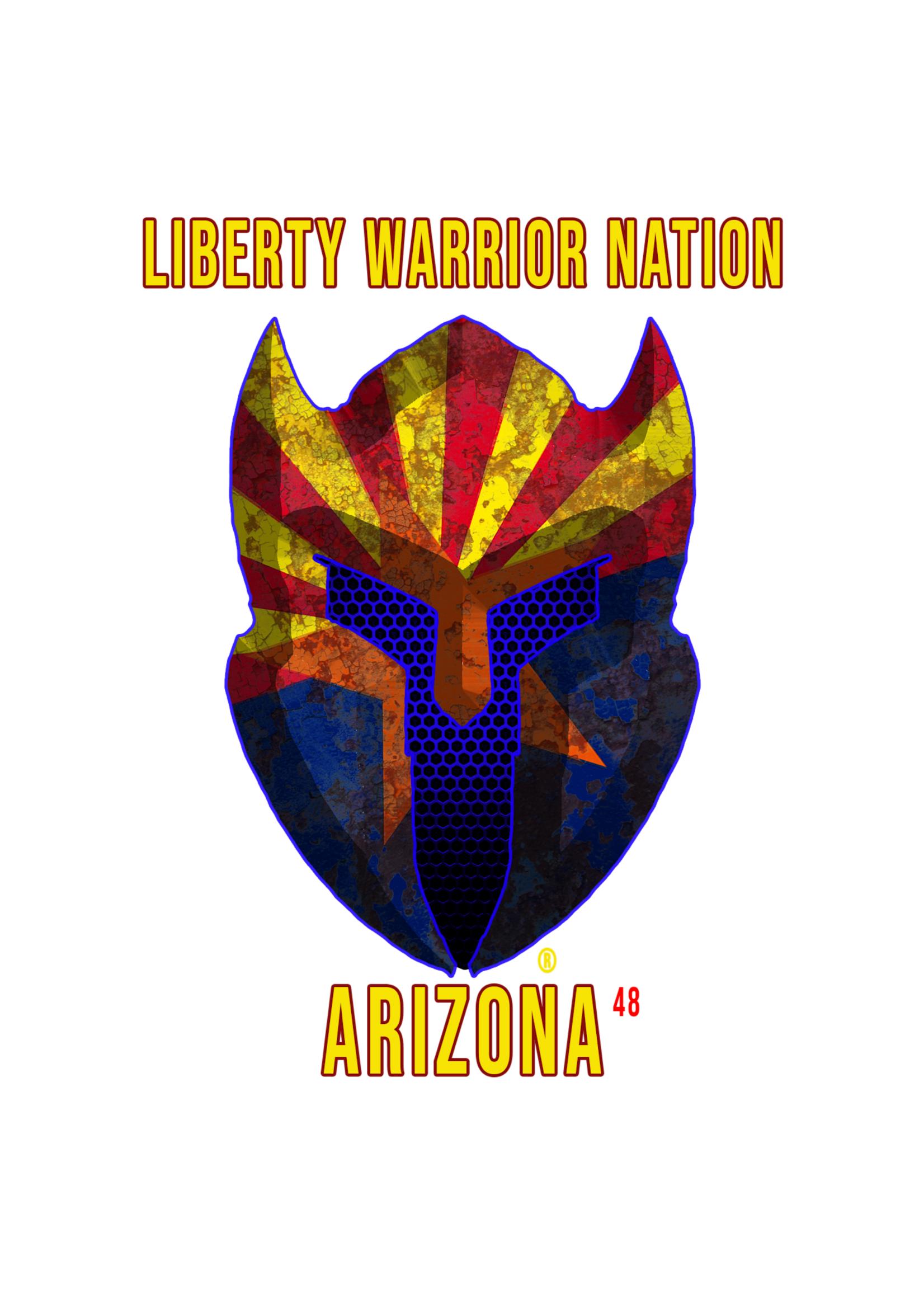 LWN LWN Badge Arizona State with Text Uv Sticker