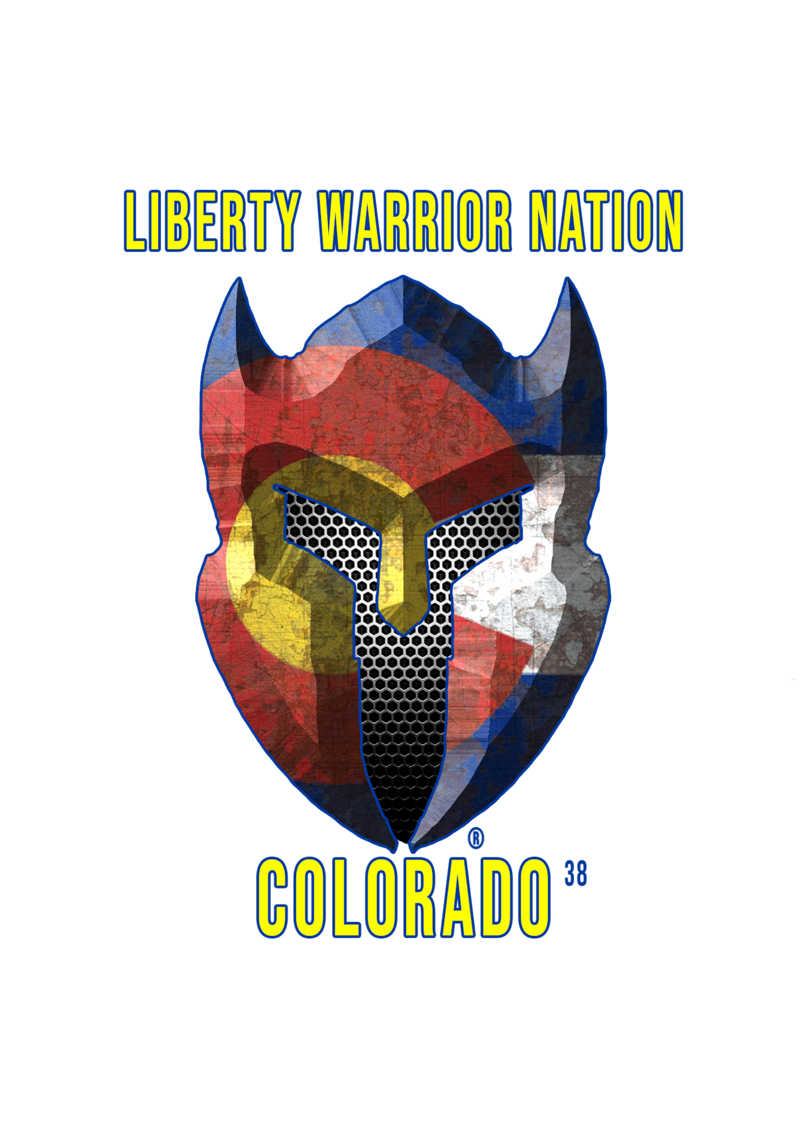 LWN LWN Badge Colorado State with Text Uv Sticker