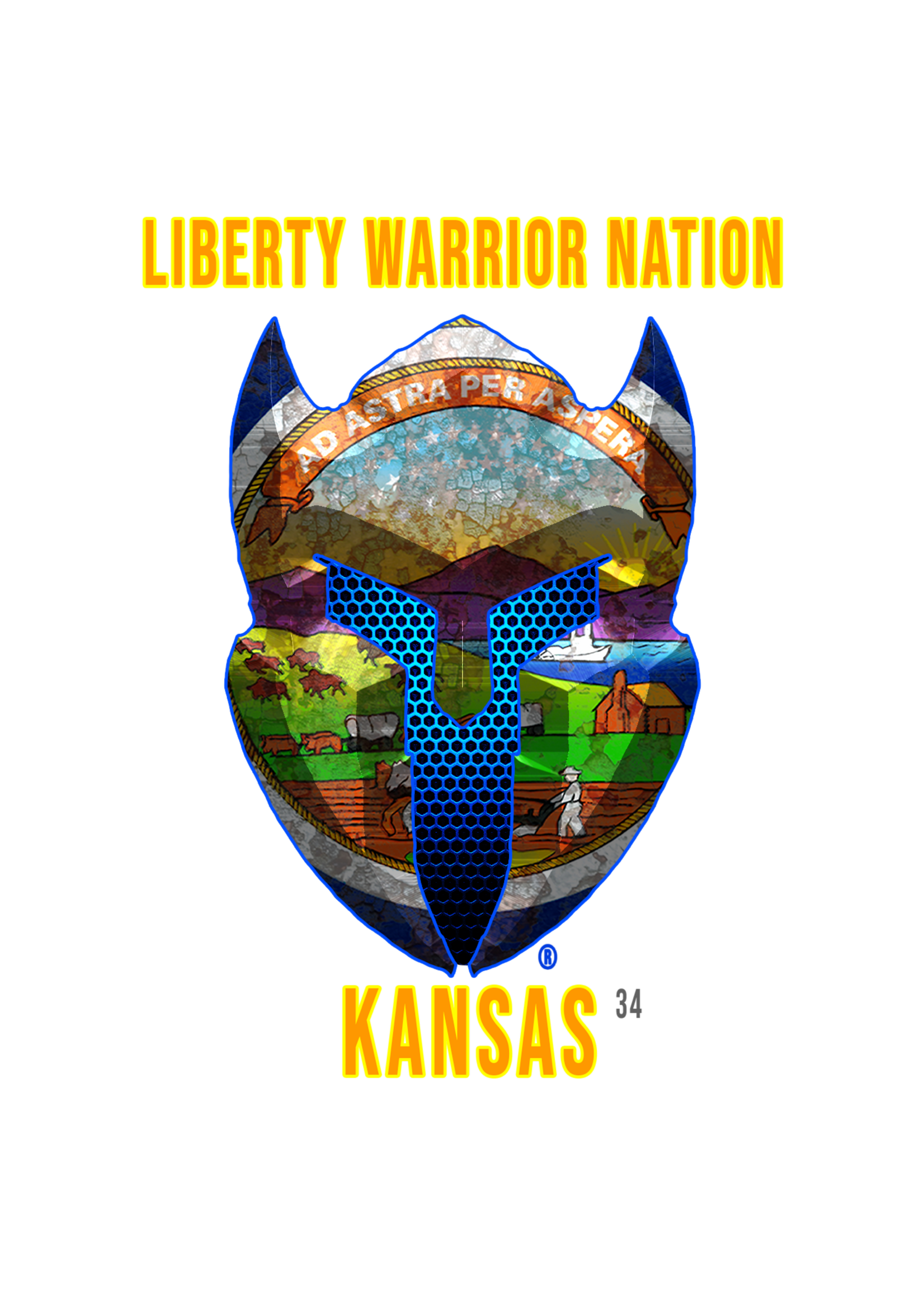 LWN LWN Badge Kansas State with Text Uv Sticker