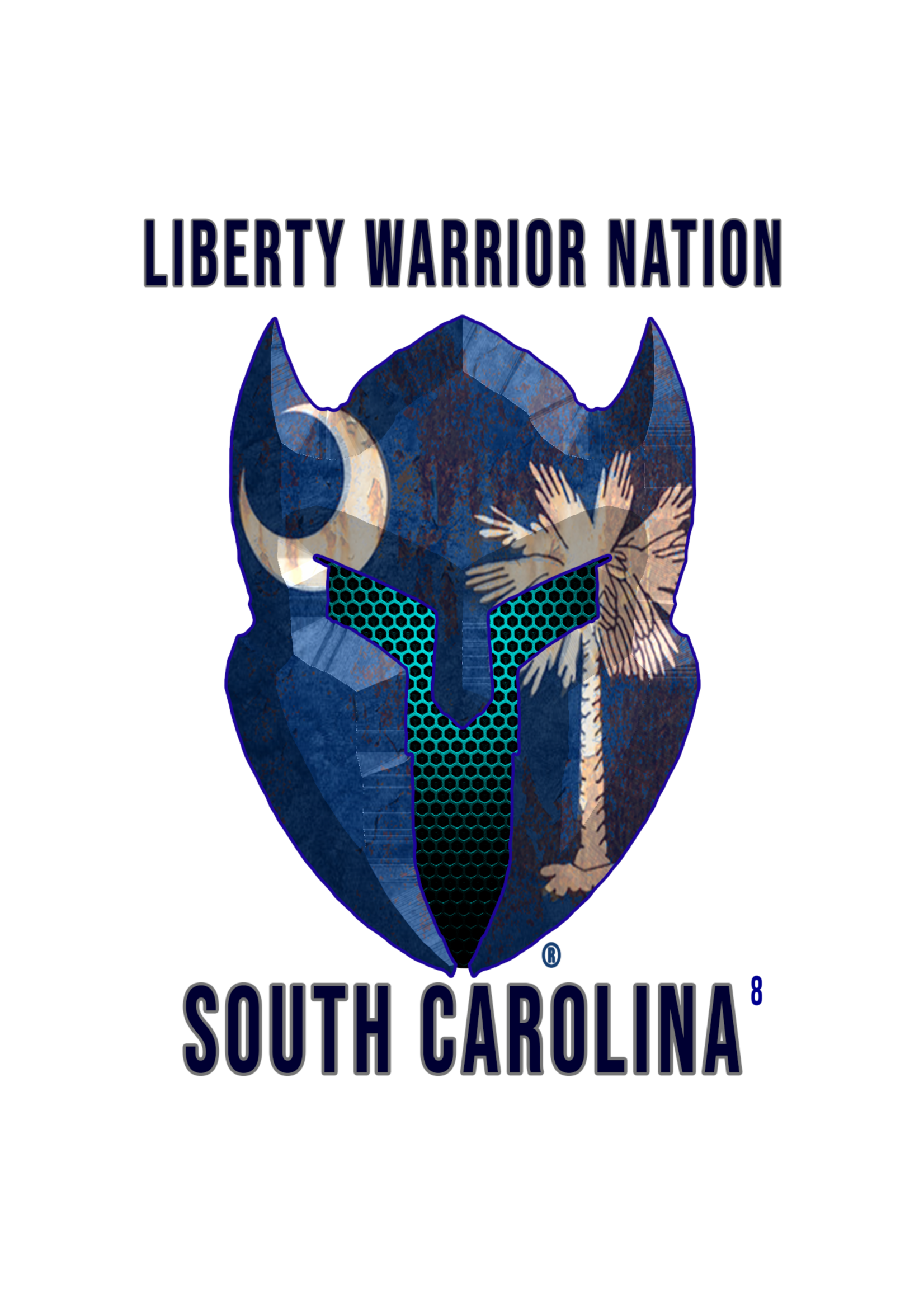 LWN LWN Badge South Carolina State with Text Uv Sticker
