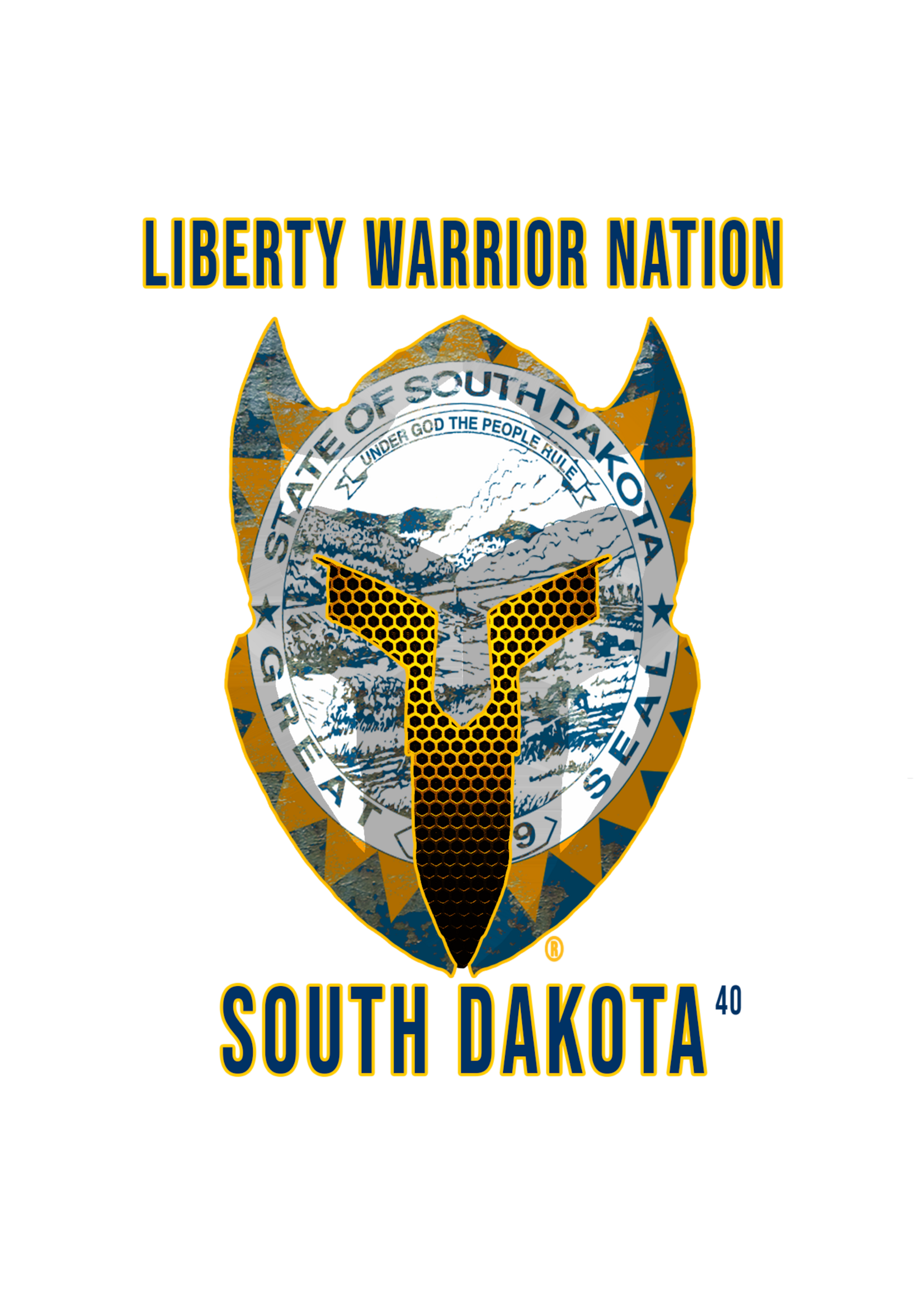 LWN LWN Badge South Dakota State withText Uv Sticker