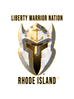 LWN LWN Badge Rhode Island State with Text Uv Sticker
