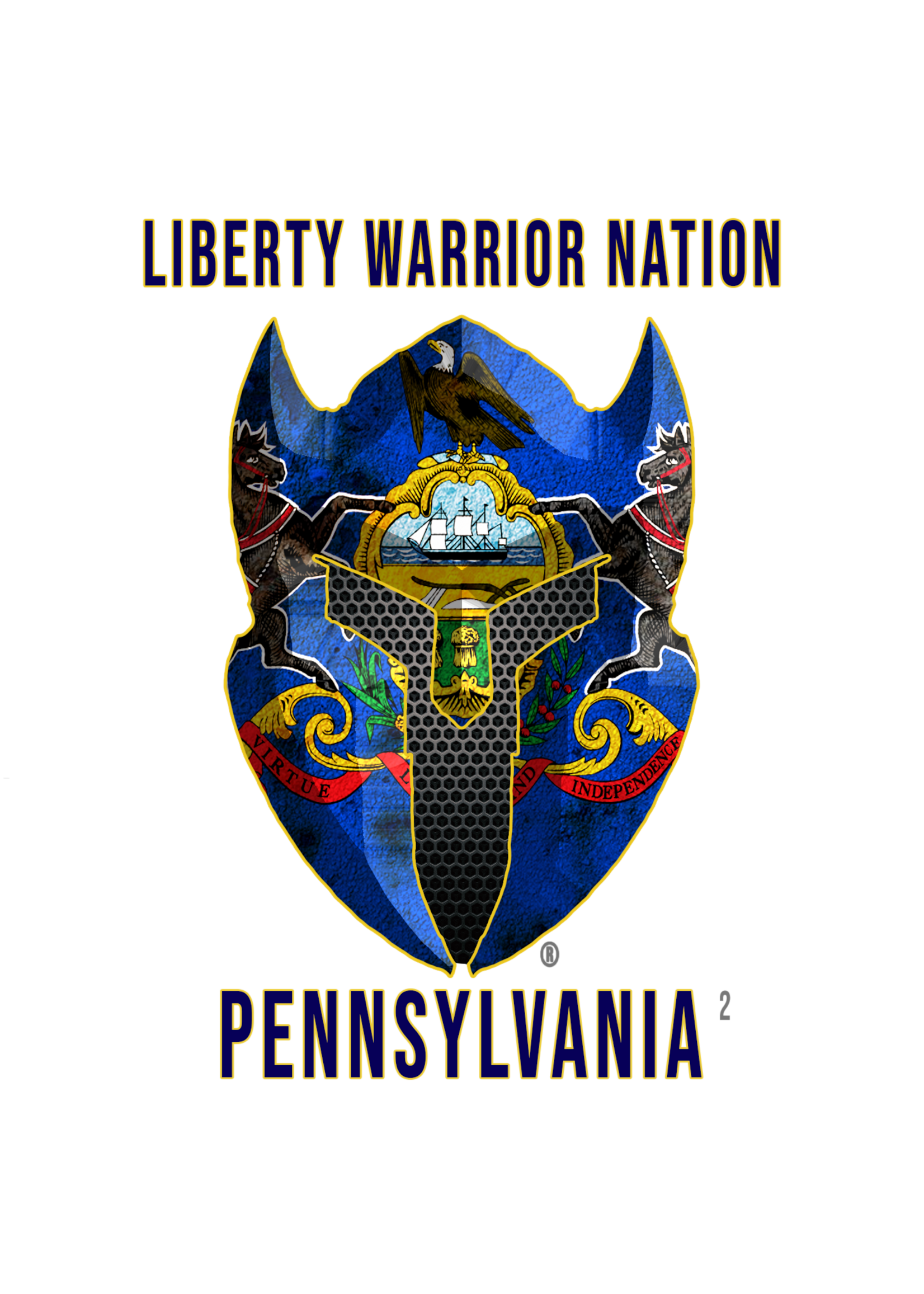 LWN LWN Badge Pennslyvania State with Text Uv Sticker