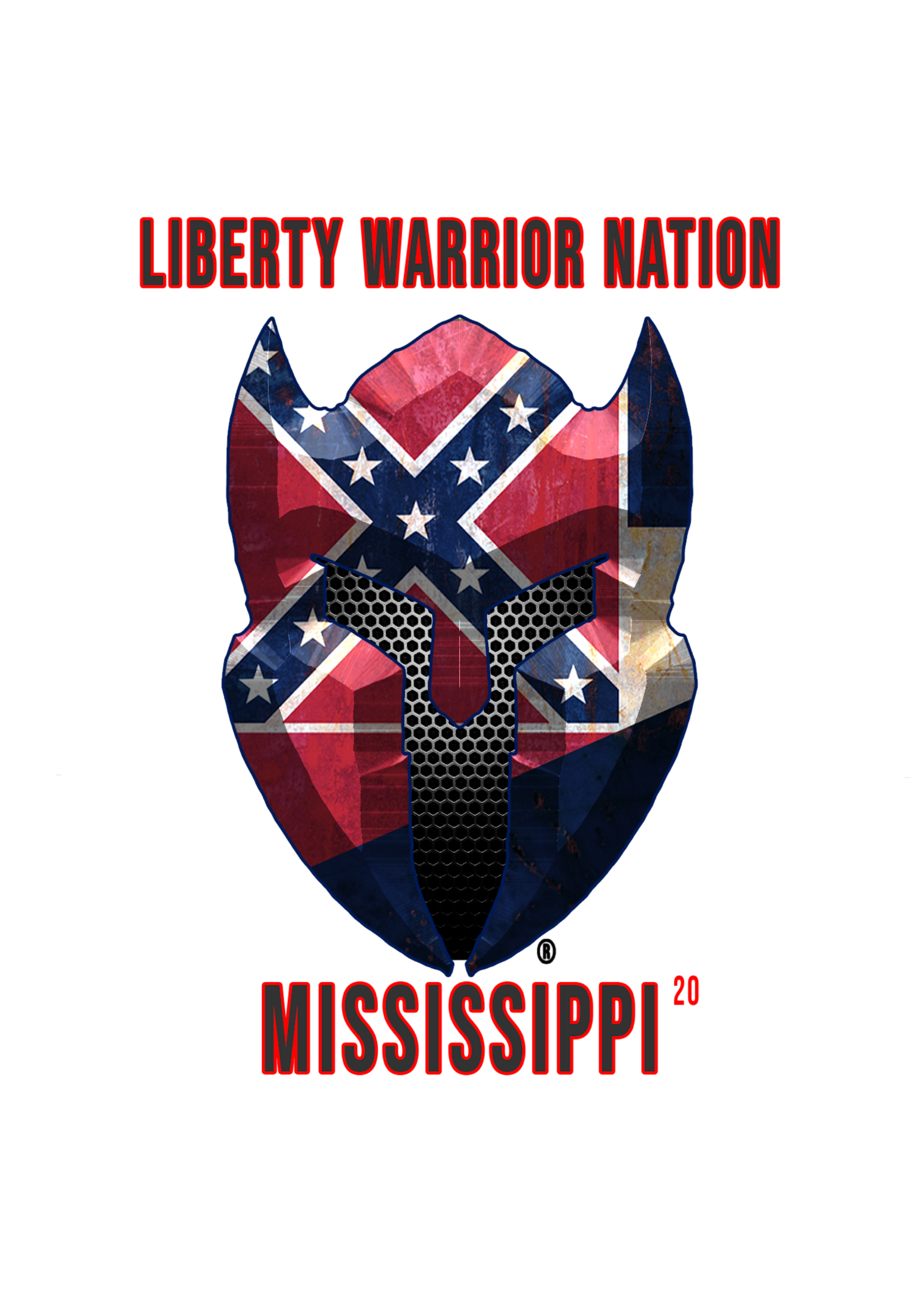 LWN LWN Badge Mississippi State with Text Uv Sticker